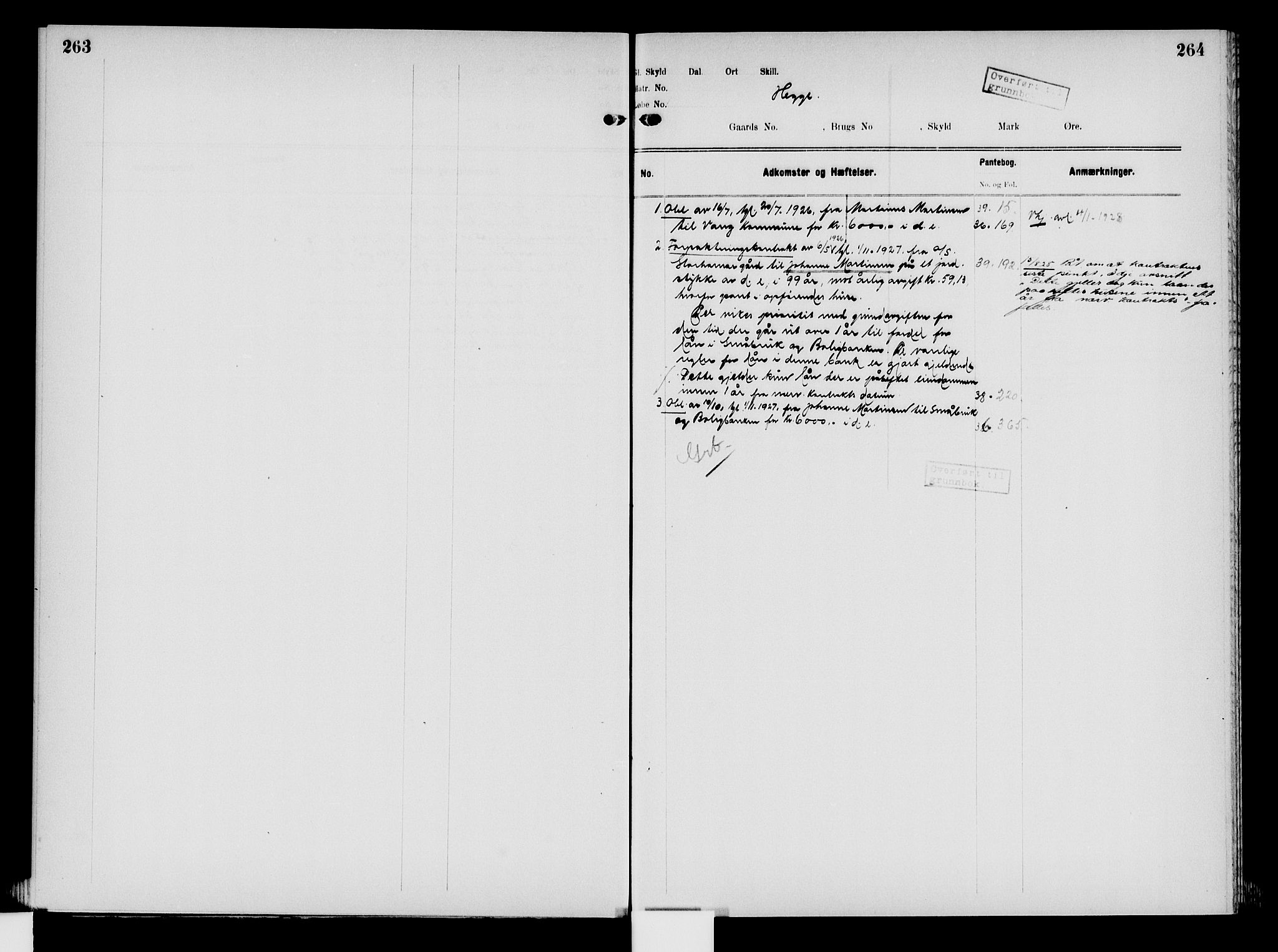 Nord-Hedmark sorenskriveri, SAH/TING-012/H/Ha/Had/Hade/L0008: Mortgage register no. 4.8, 1923-1940, p. 263-264