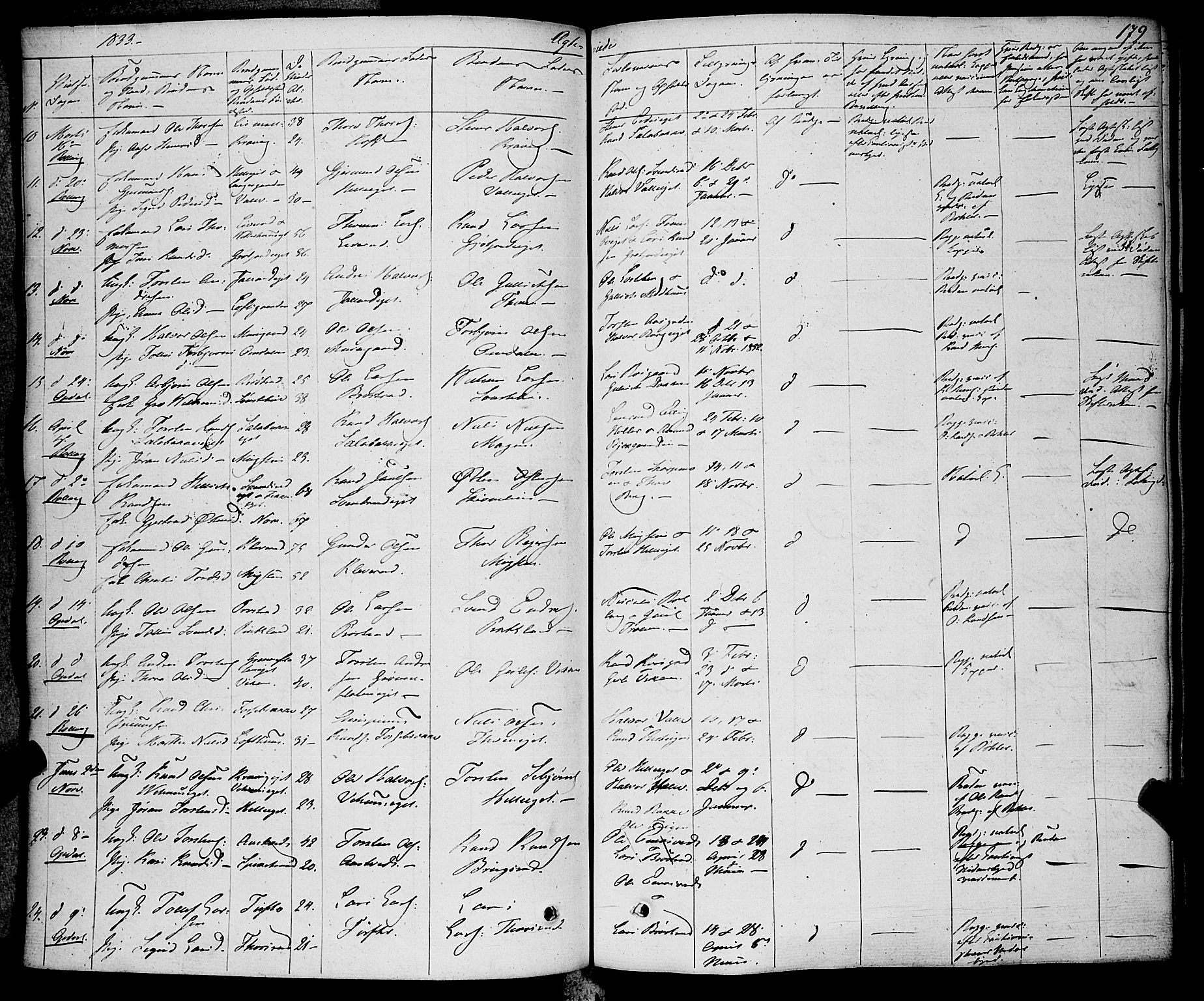 Rollag kirkebøker, SAKO/A-240/F/Fa/L0007: Parish register (official) no. I 7, 1828-1847, p. 179
