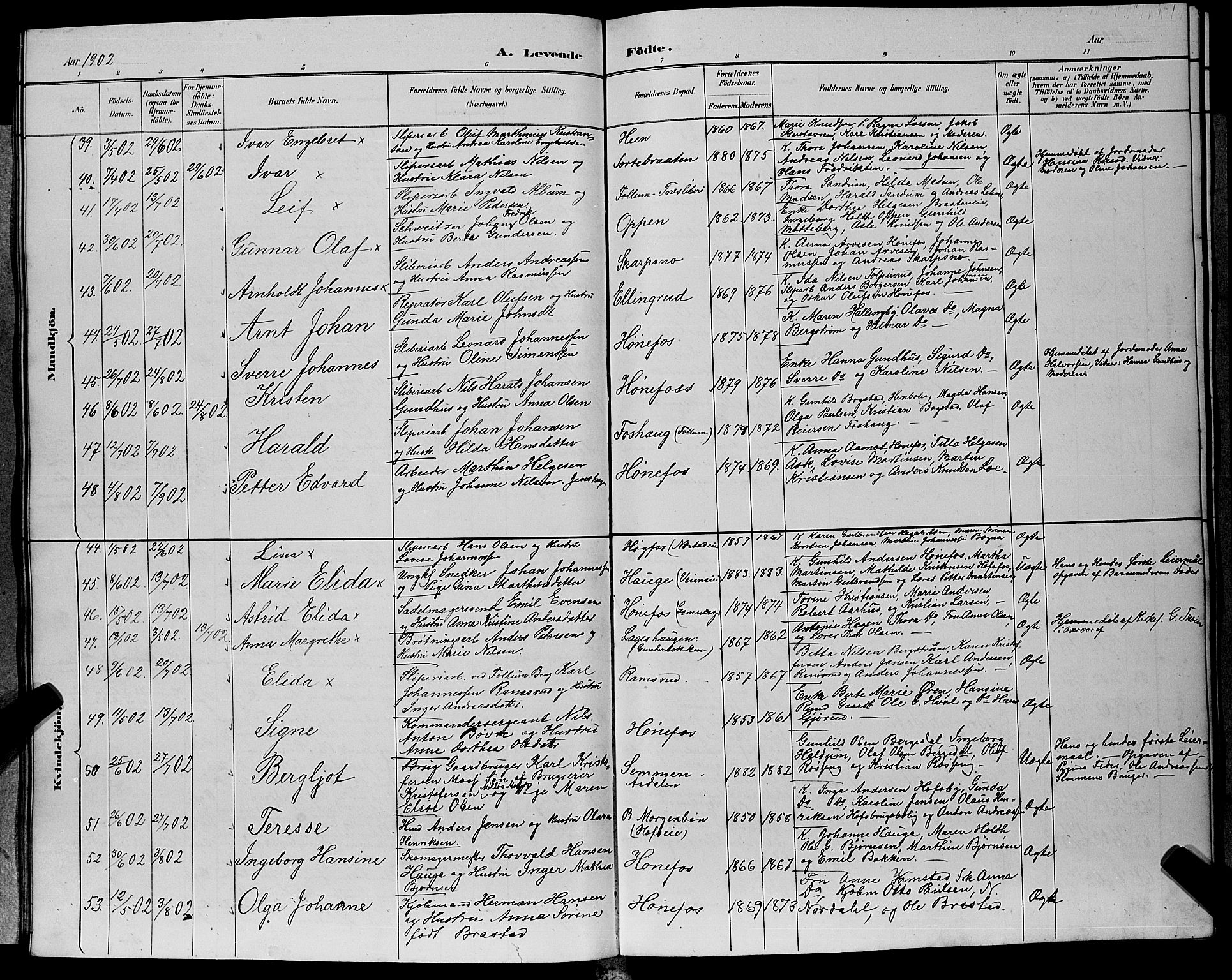 Hønefoss kirkebøker, AV/SAKO-A-609/G/Ga/L0002: Parish register (copy) no. 2, 1888-1904