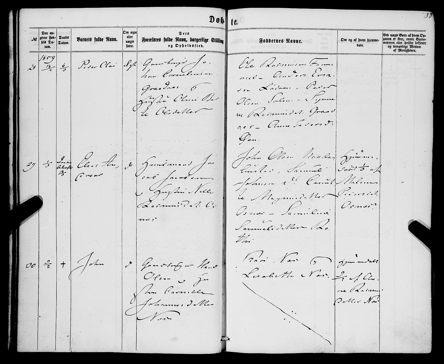 Eid sokneprestembete, AV/SAB-A-82301/H/Haa/Haaa/L0008: Parish register (official) no. A 8, 1858-1860, p. 33