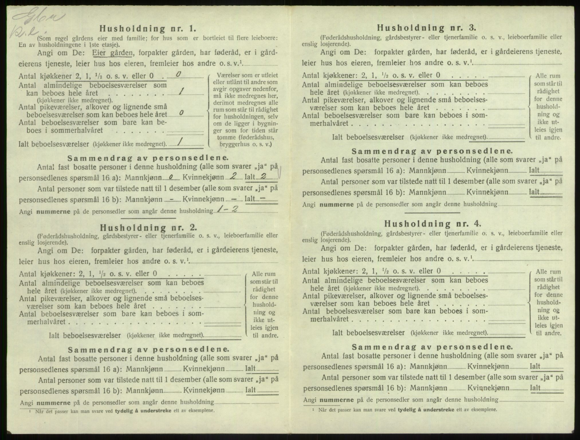 SAB, 1920 census for Fjaler, 1920, p. 1270