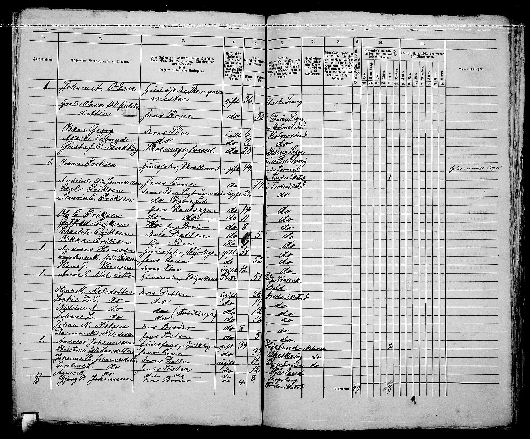 RA, 1865 census for Fredrikstad/Fredrikstad, 1865, p. 308