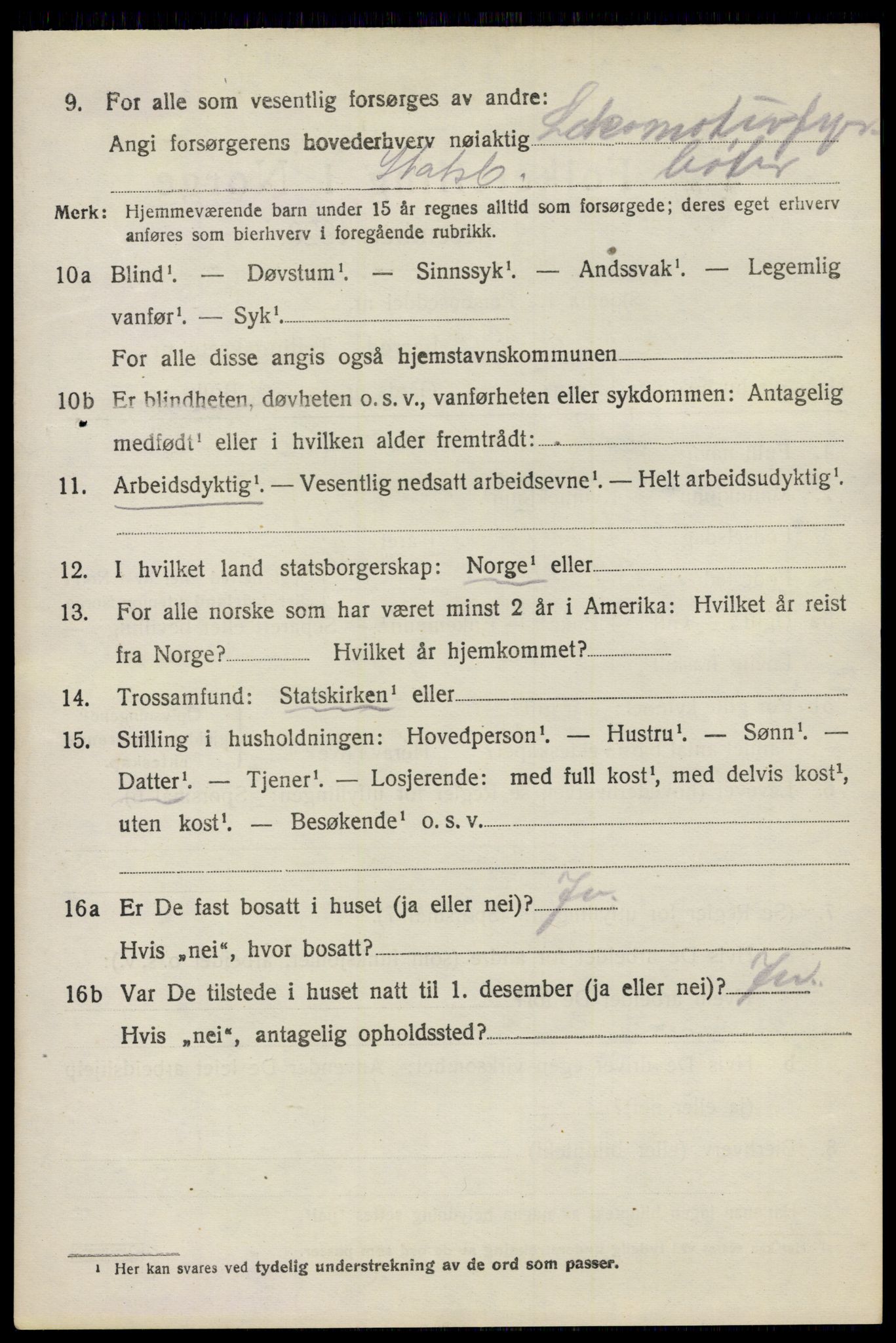 SAO, 1920 census for Kråkstad, 1920, p. 9588