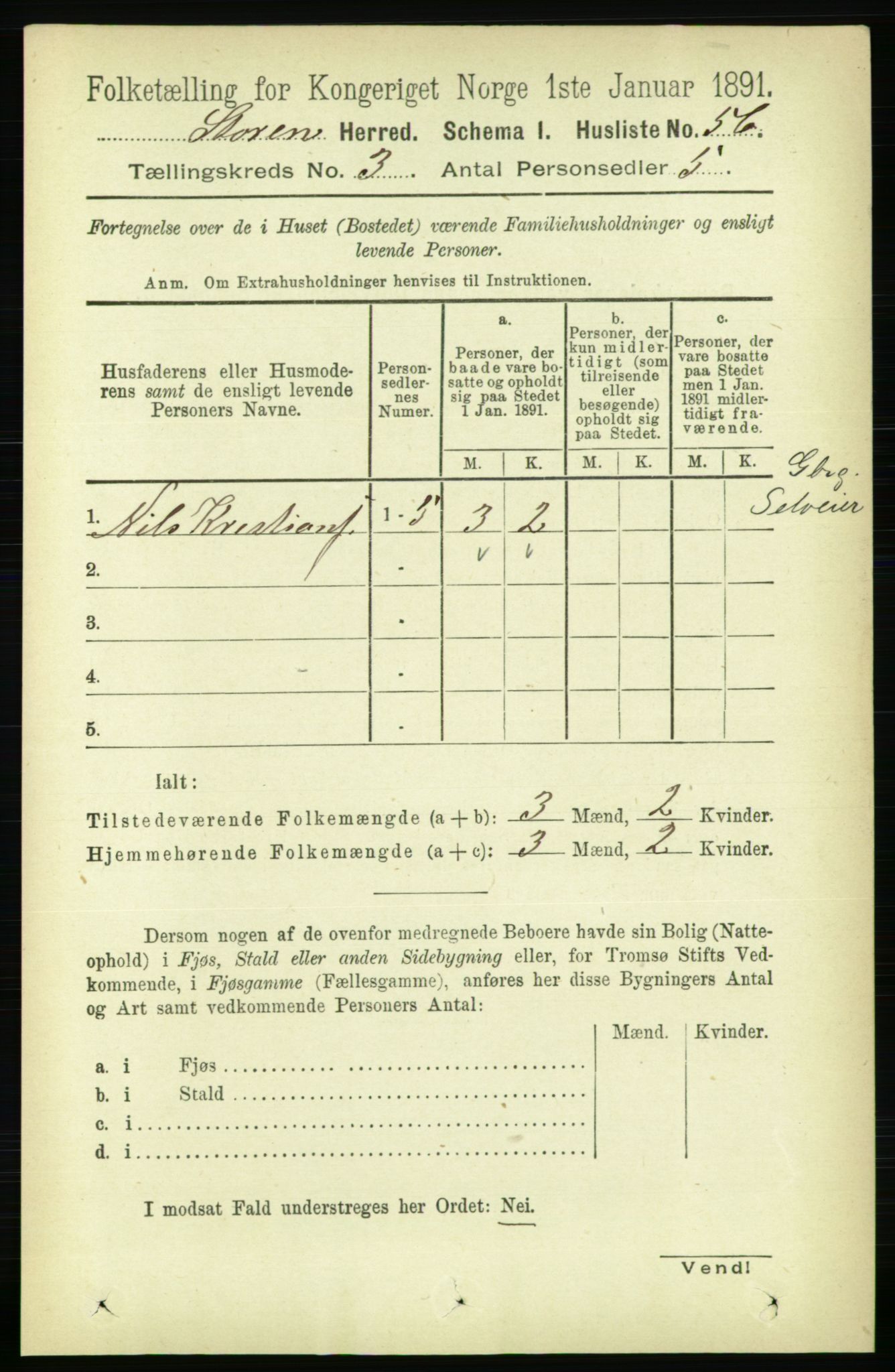 RA, 1891 census for 1648 Støren, 1891, p. 779