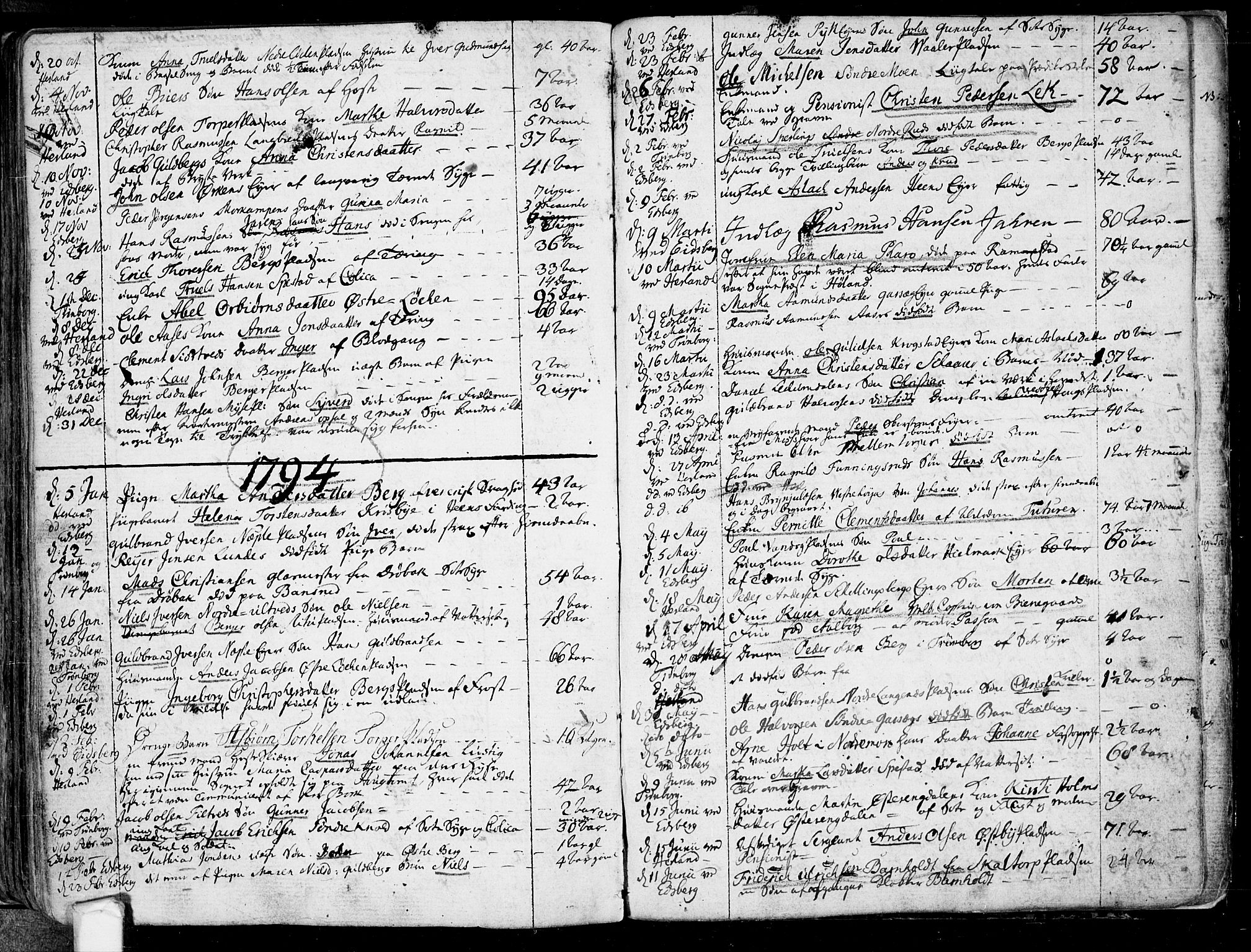 Eidsberg prestekontor Kirkebøker, SAO/A-10905/F/Fa/L0005: Parish register (official) no. I 5, 1786-1807, p. 164