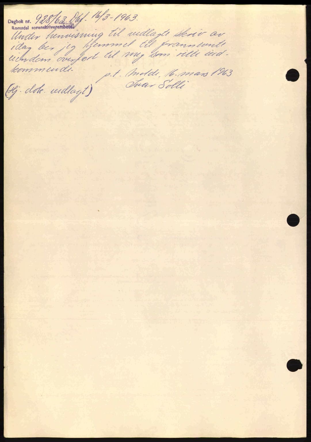 Romsdal sorenskriveri, AV/SAT-A-4149/1/2/2C: Mortgage book no. A10, 1941-1941, Diary no: : 1033/1941