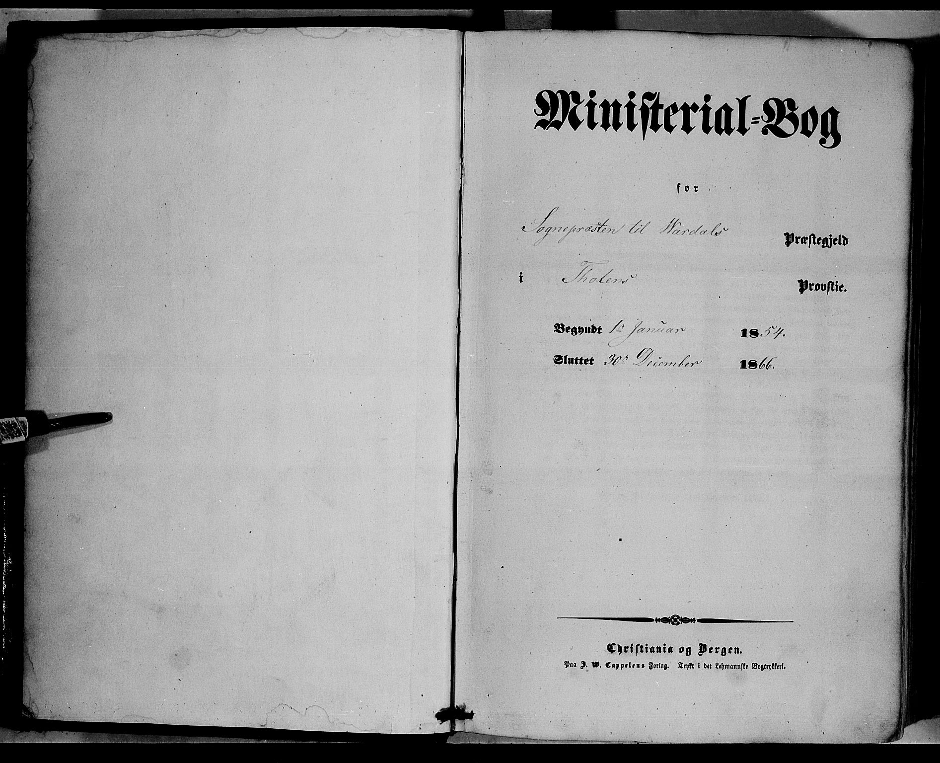 Vardal prestekontor, AV/SAH-PREST-100/H/Ha/Haa/L0006: Parish register (official) no. 6, 1854-1866