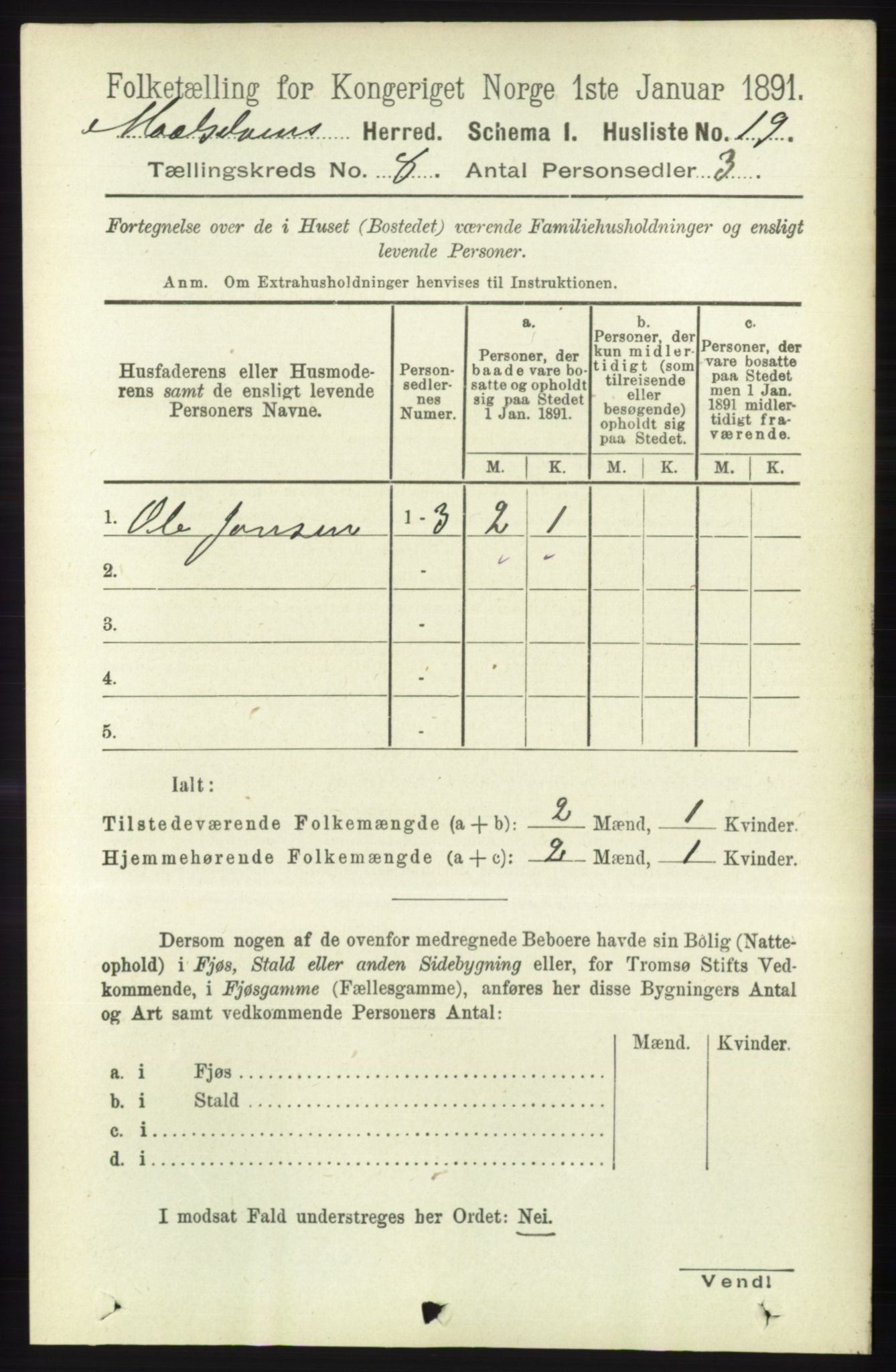 RA, 1891 census for 1924 Målselv, 1891, p. 2518