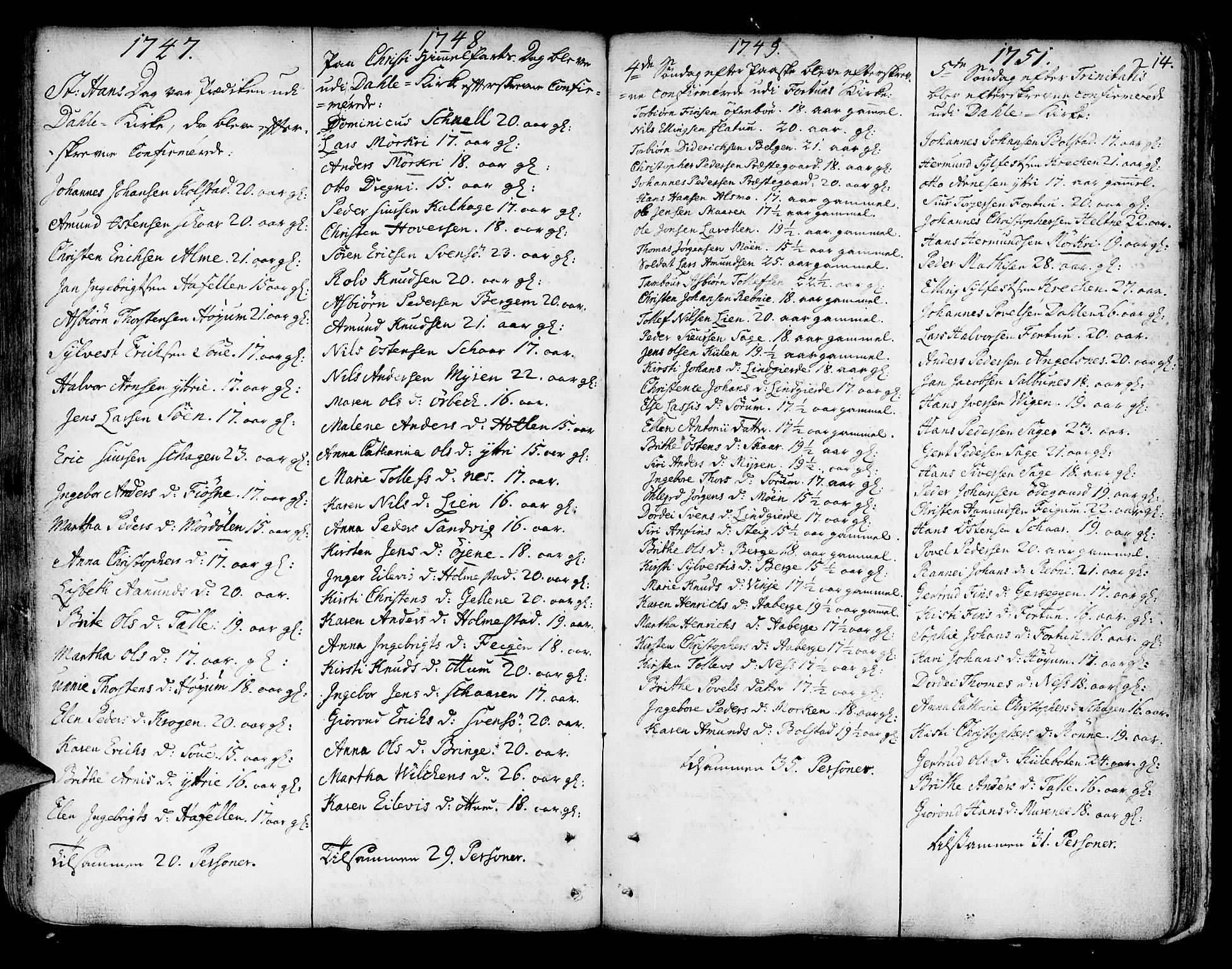 Luster sokneprestembete, SAB/A-81101/H/Haa/Haaa/L0001: Parish register (official) no. A 1, 1731-1803, p. 214