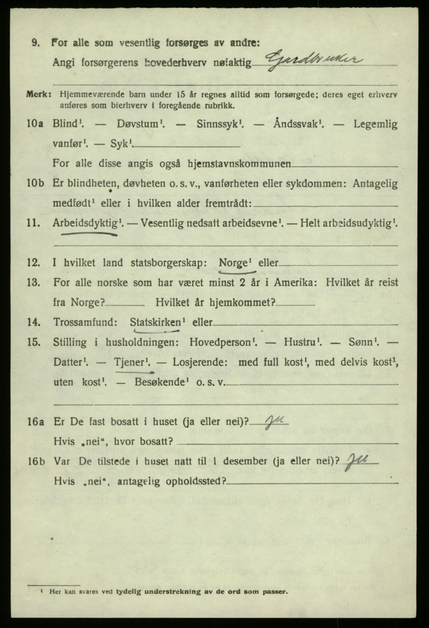 SAB, 1920 census for Modalen, 1920, p. 543