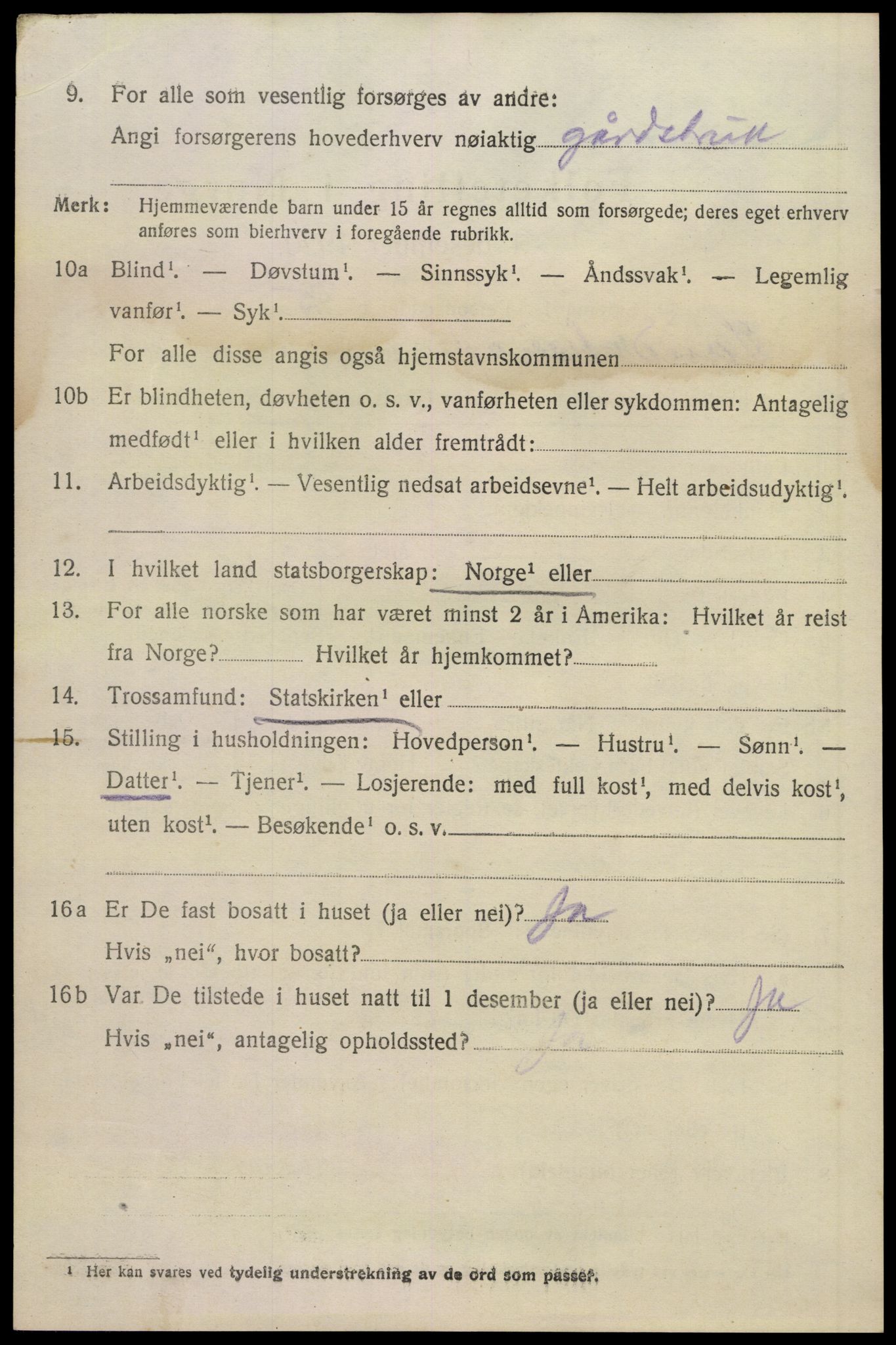 SAKO, 1920 census for Sandeherred, 1920, p. 11923