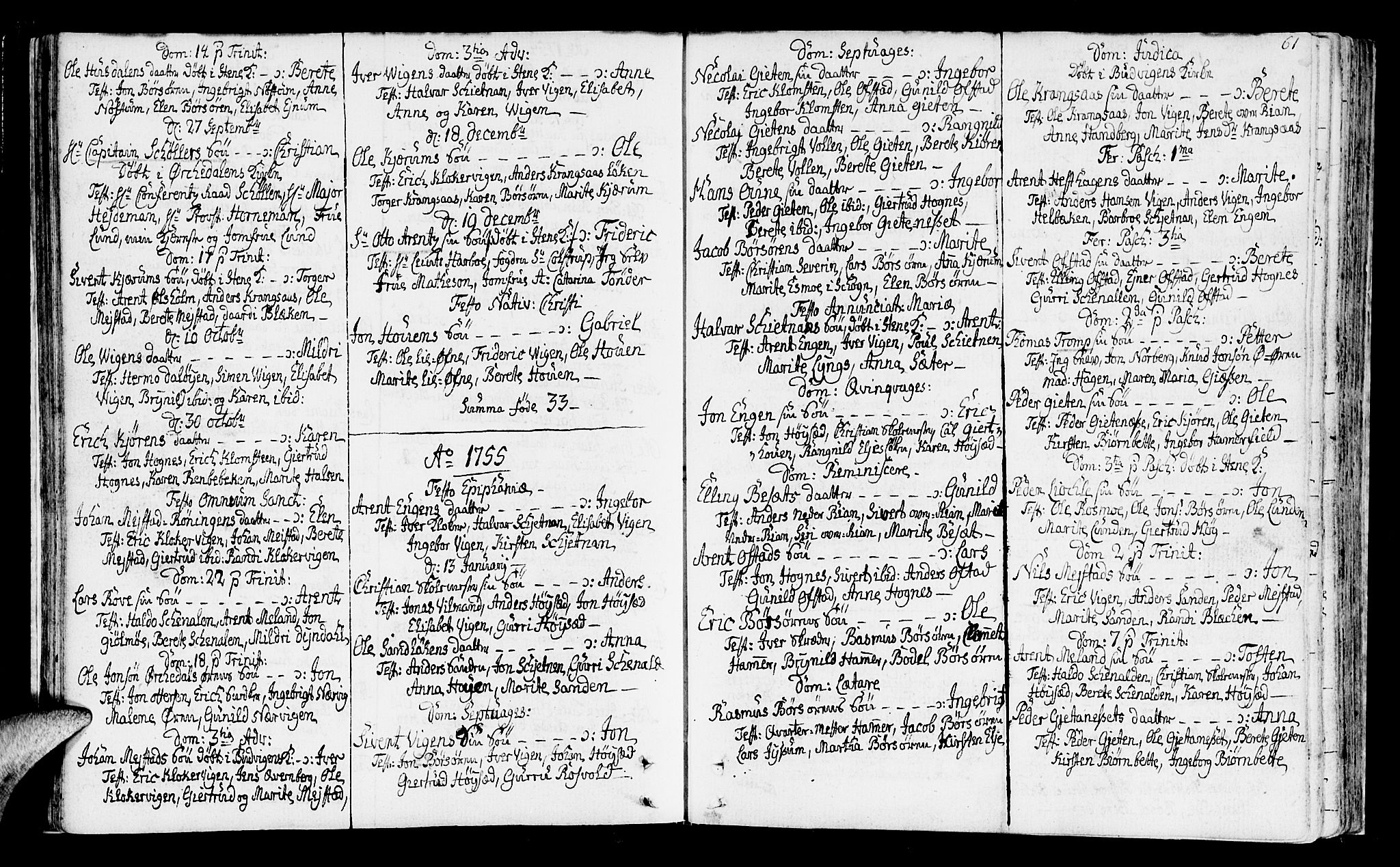 Ministerialprotokoller, klokkerbøker og fødselsregistre - Sør-Trøndelag, SAT/A-1456/665/L0768: Parish register (official) no. 665A03, 1754-1803, p. 61