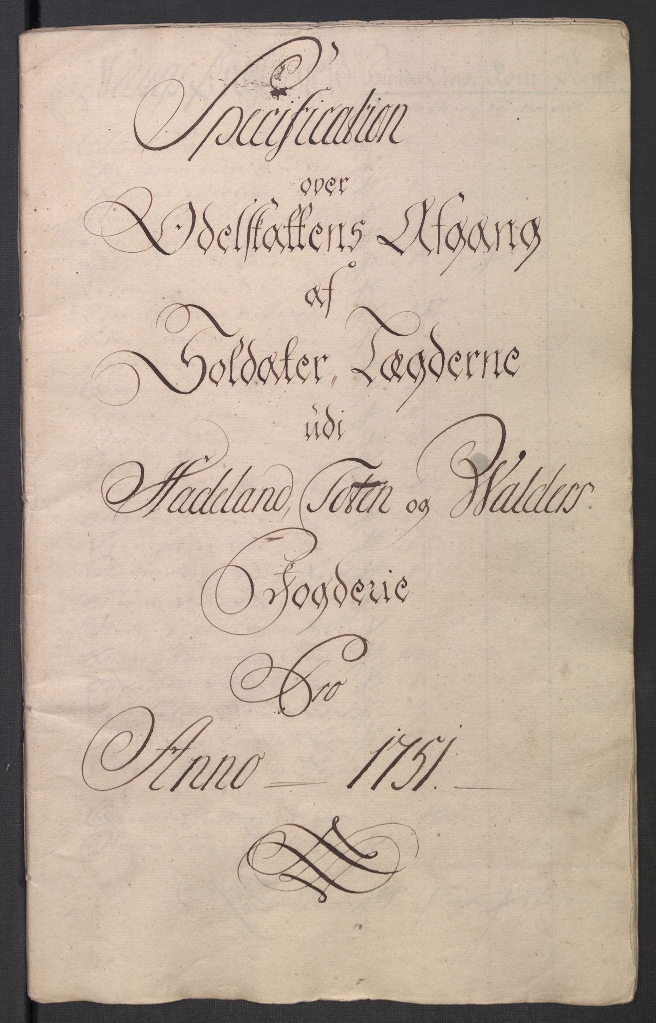 Rentekammeret inntil 1814, Reviderte regnskaper, Fogderegnskap, AV/RA-EA-4092/R18/L1348: Fogderegnskap Hadeland, Toten og Valdres, 1750-1751, p. 482