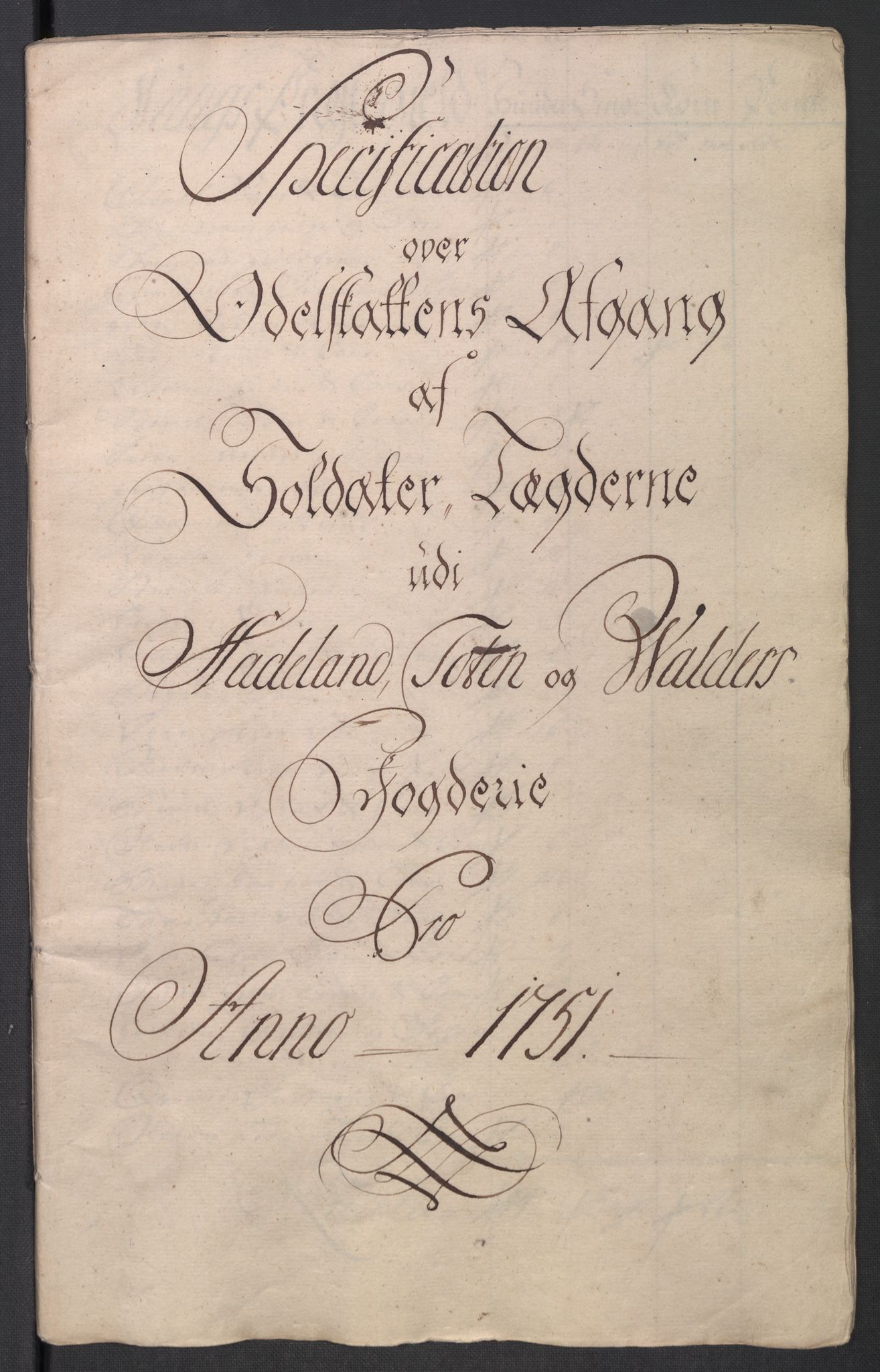 Rentekammeret inntil 1814, Reviderte regnskaper, Fogderegnskap, RA/EA-4092/R18/L1348: Fogderegnskap Hadeland, Toten og Valdres, 1750-1751, p. 482