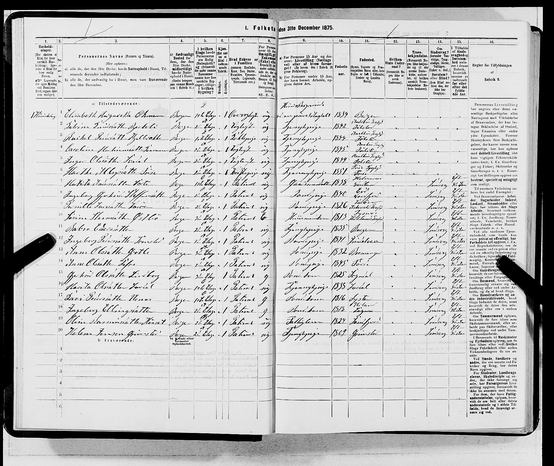 SAB, 1875 census for 1301 Bergen, 1875, p. 4886