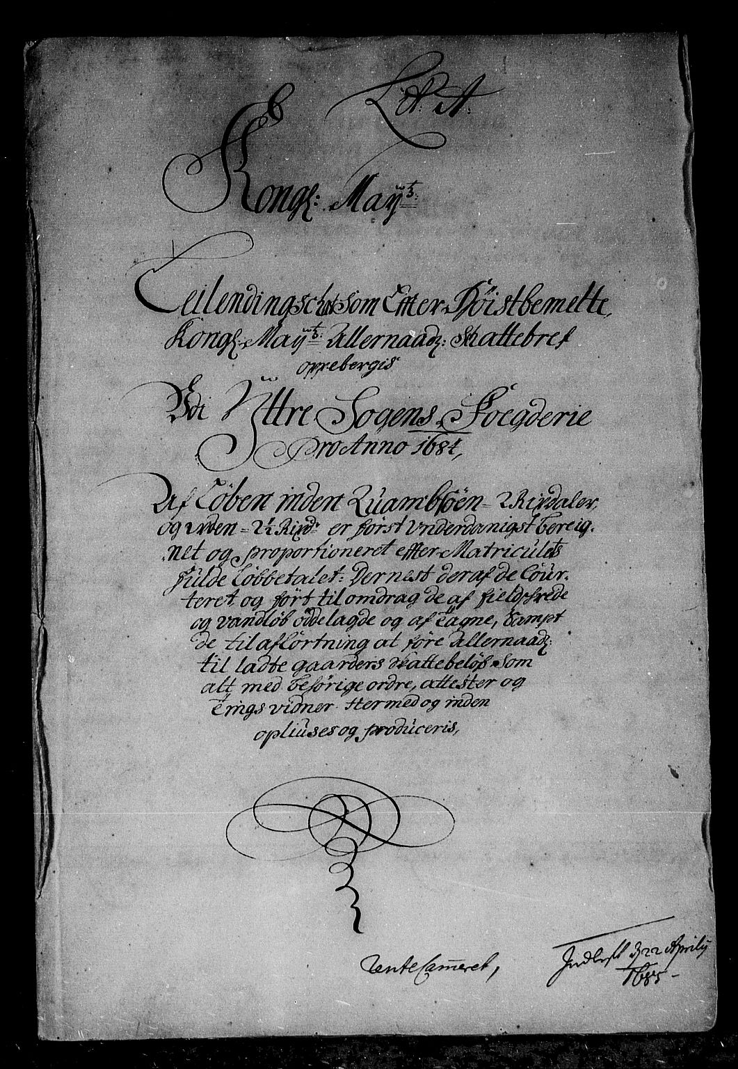 Rentekammeret inntil 1814, Reviderte regnskaper, Stiftamtstueregnskaper, Bergen stiftamt, AV/RA-EA-6043/R/Rc/L0074: Bergen stiftamt, 1684