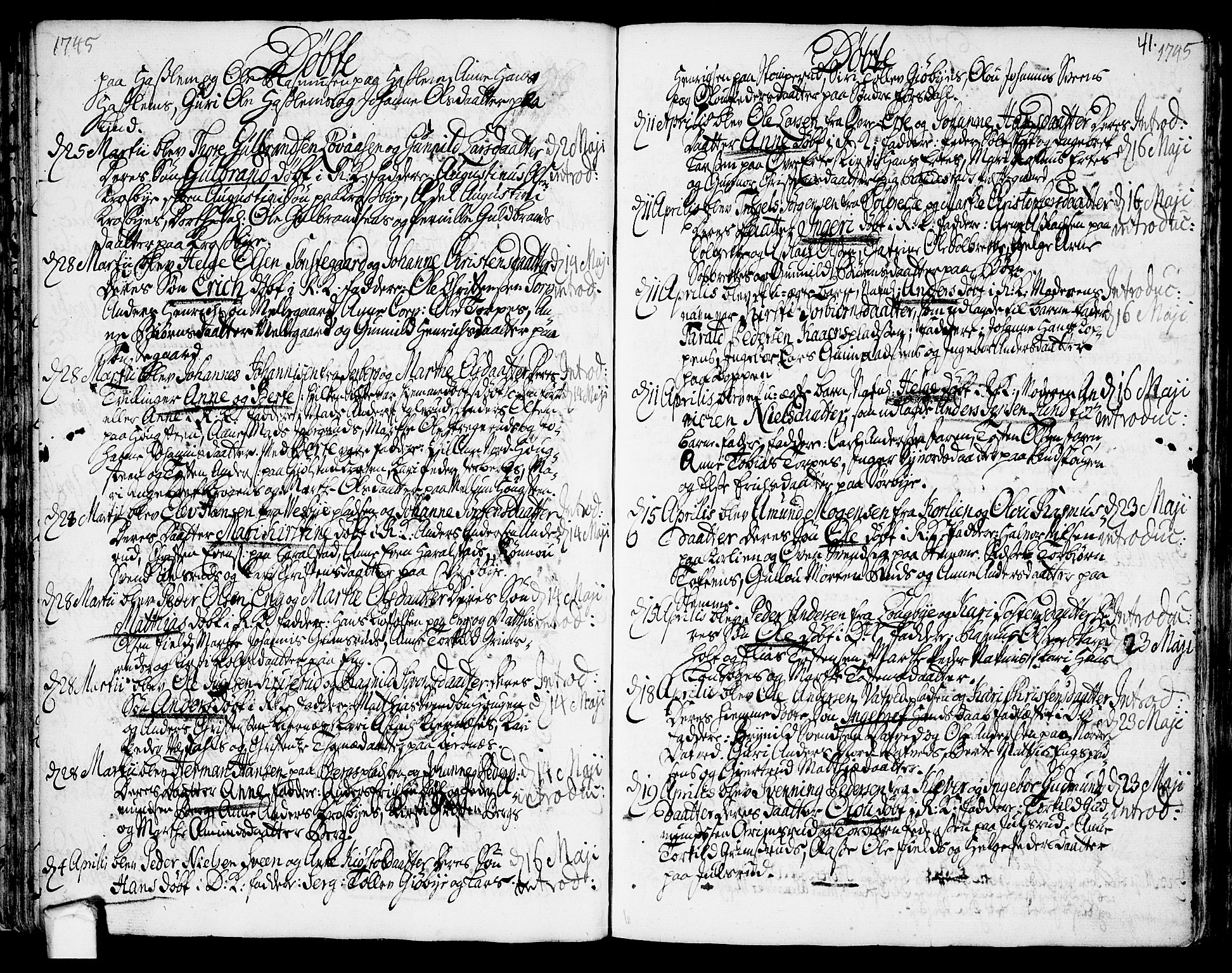 Rakkestad prestekontor Kirkebøker, AV/SAO-A-2008/F/Fa/L0002: Parish register (official) no. I 2, 1741-1751, p. 41