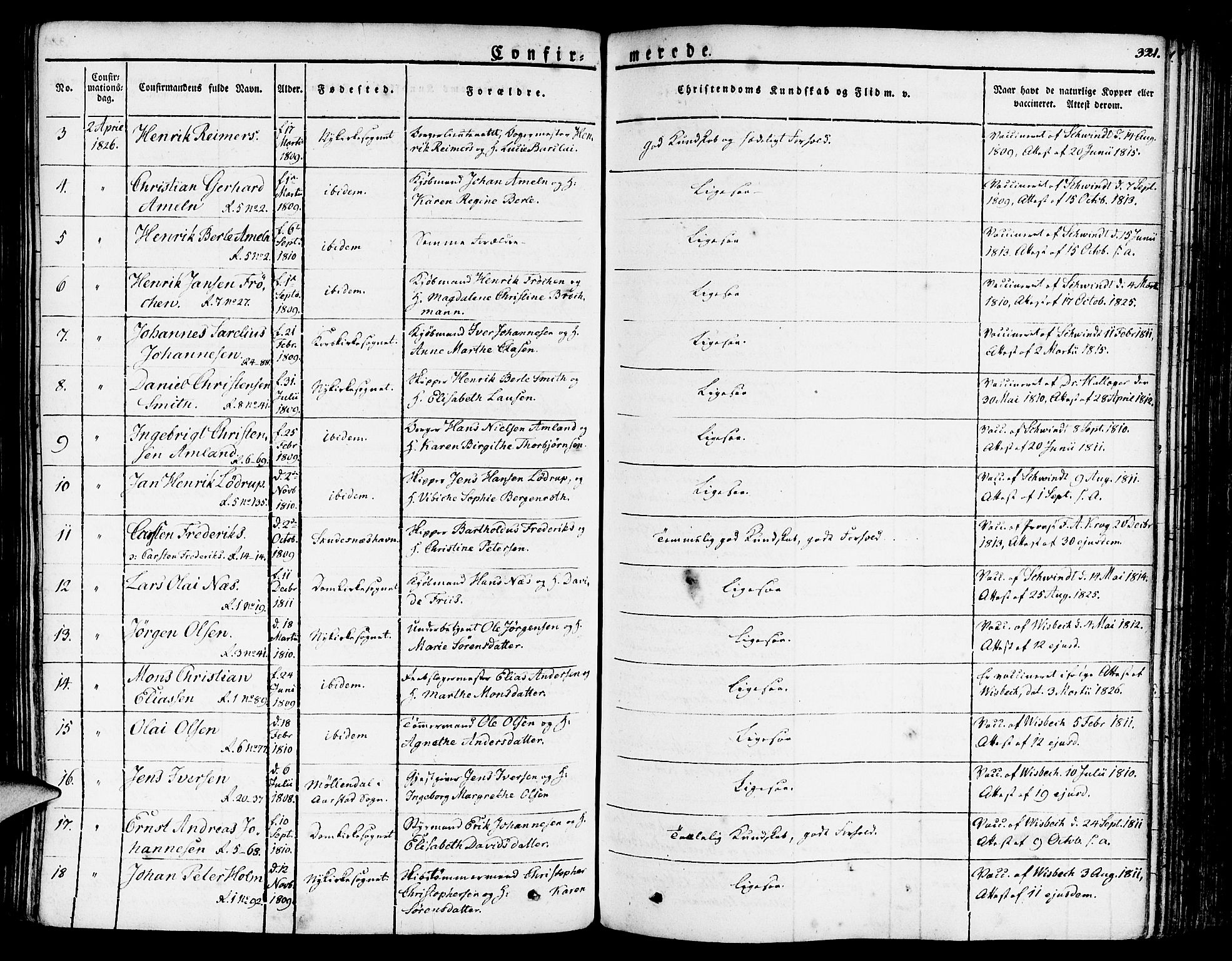 Nykirken Sokneprestembete, SAB/A-77101/H/Haa/L0012: Parish register (official) no. A 12, 1821-1844, p. 321