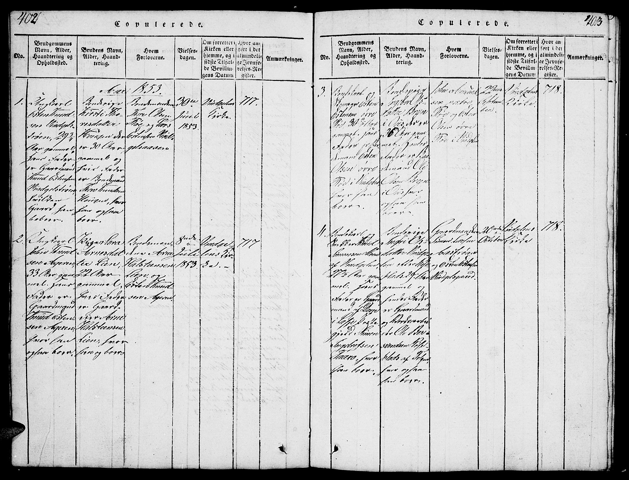 Tolga prestekontor, SAH/PREST-062/L/L0003: Parish register (copy) no. 3, 1815-1862, p. 402-403