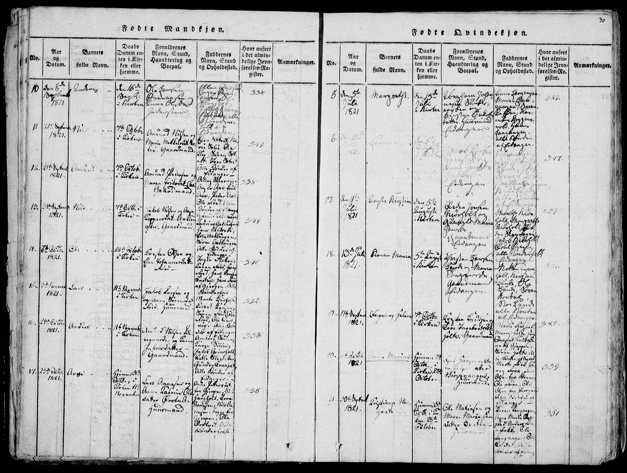 Eidanger kirkebøker, AV/SAKO-A-261/F/Fa/L0007: Parish register (official) no. 7, 1814-1831, p. 30