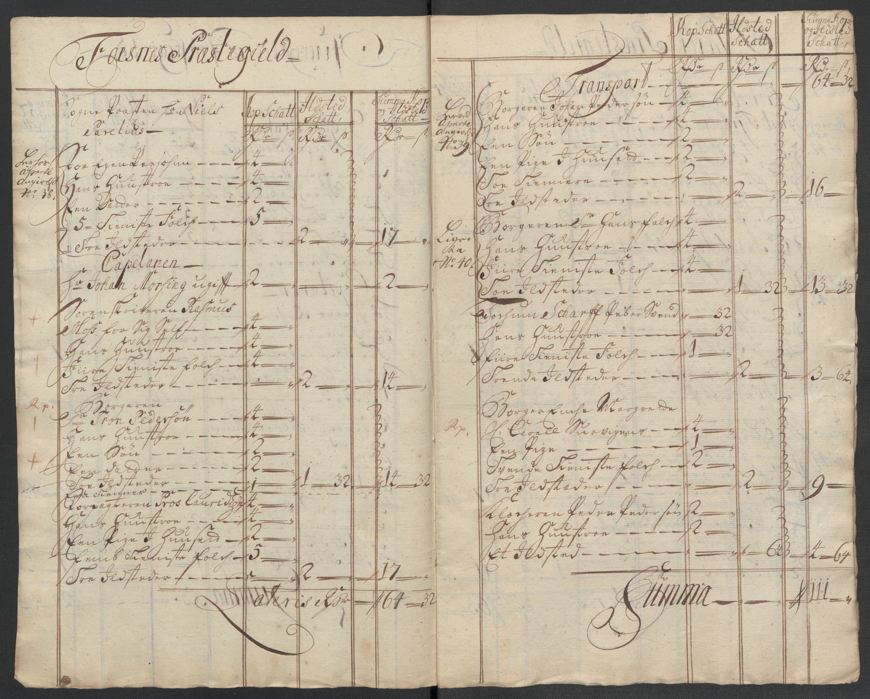 Rentekammeret inntil 1814, Reviderte regnskaper, Fogderegnskap, AV/RA-EA-4092/R64/L4432: Fogderegnskap Namdal, 1711, p. 134