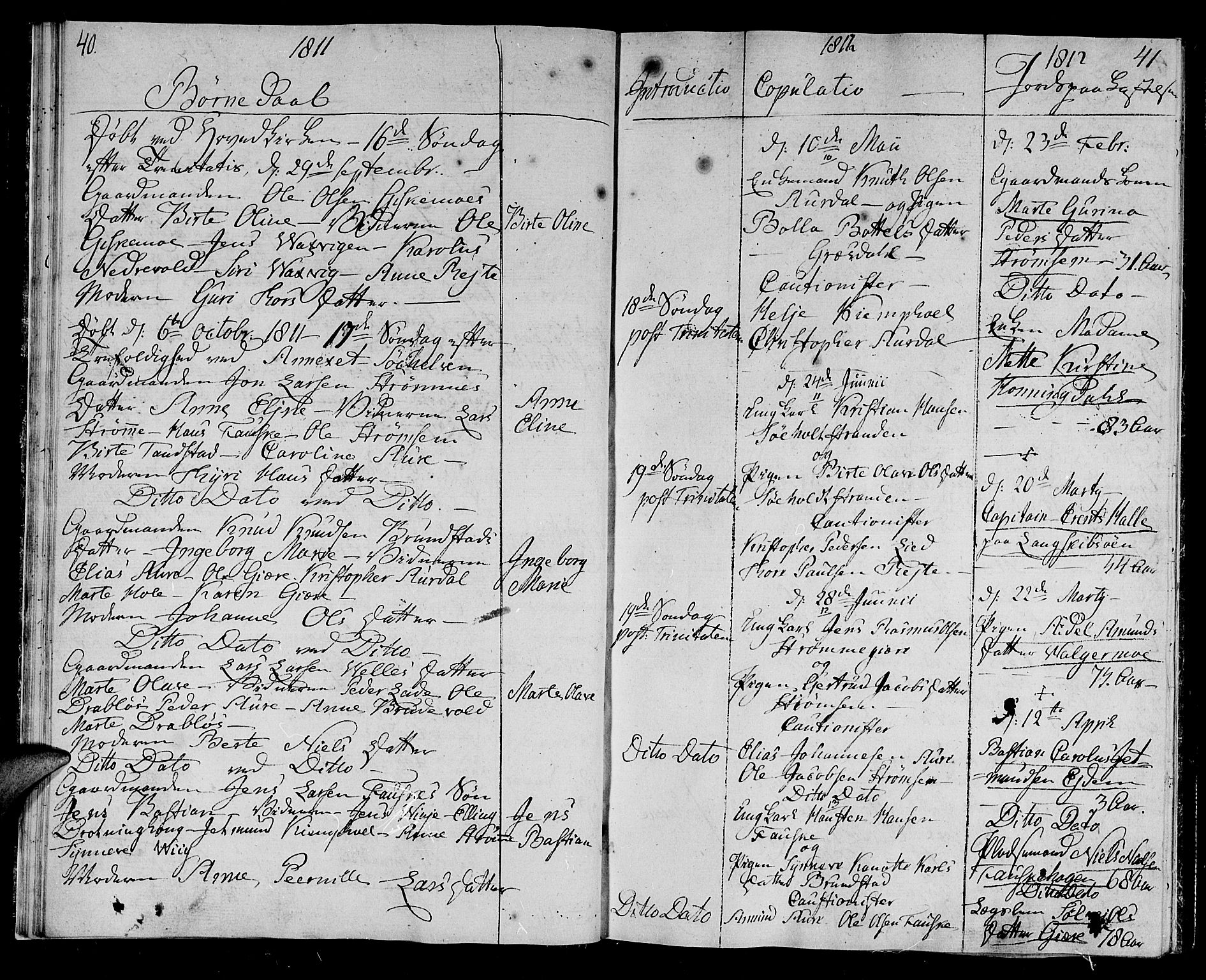 Ministerialprotokoller, klokkerbøker og fødselsregistre - Møre og Romsdal, AV/SAT-A-1454/522/L0309: Parish register (official) no. 522A04, 1810-1816, p. 40-41