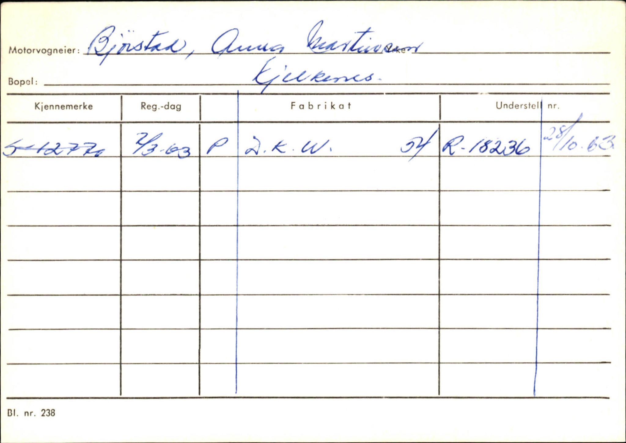 Statens vegvesen, Sogn og Fjordane vegkontor, AV/SAB-A-5301/4/F/L0133: Eigarregister Bremanger A-Å. Gaular A-H, 1945-1975, p. 111