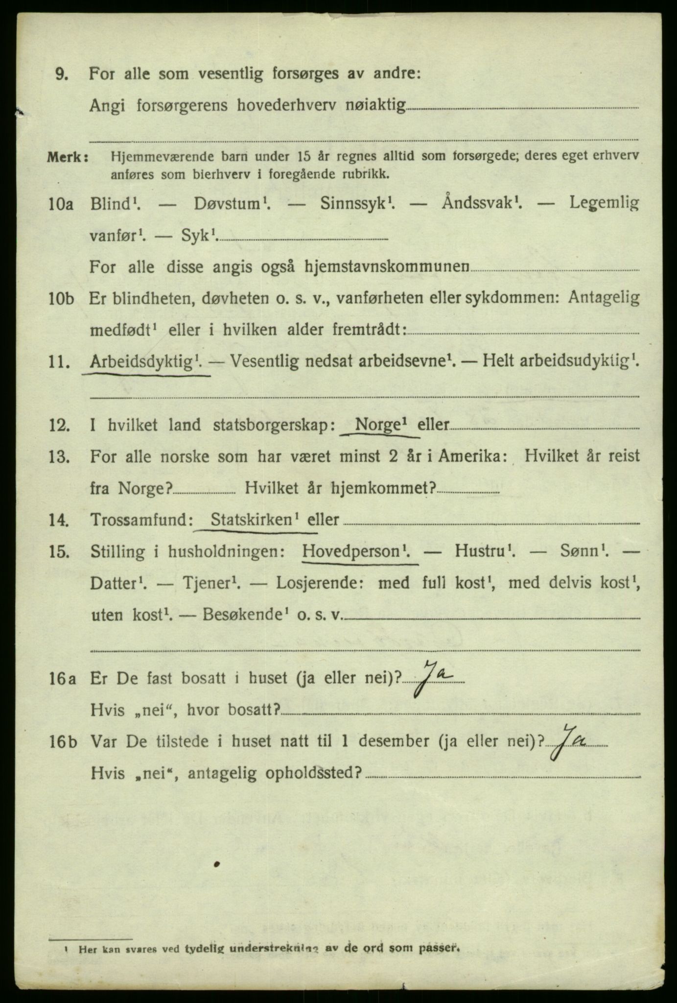 SAB, 1920 census for Austrheim, 1920, p. 1771