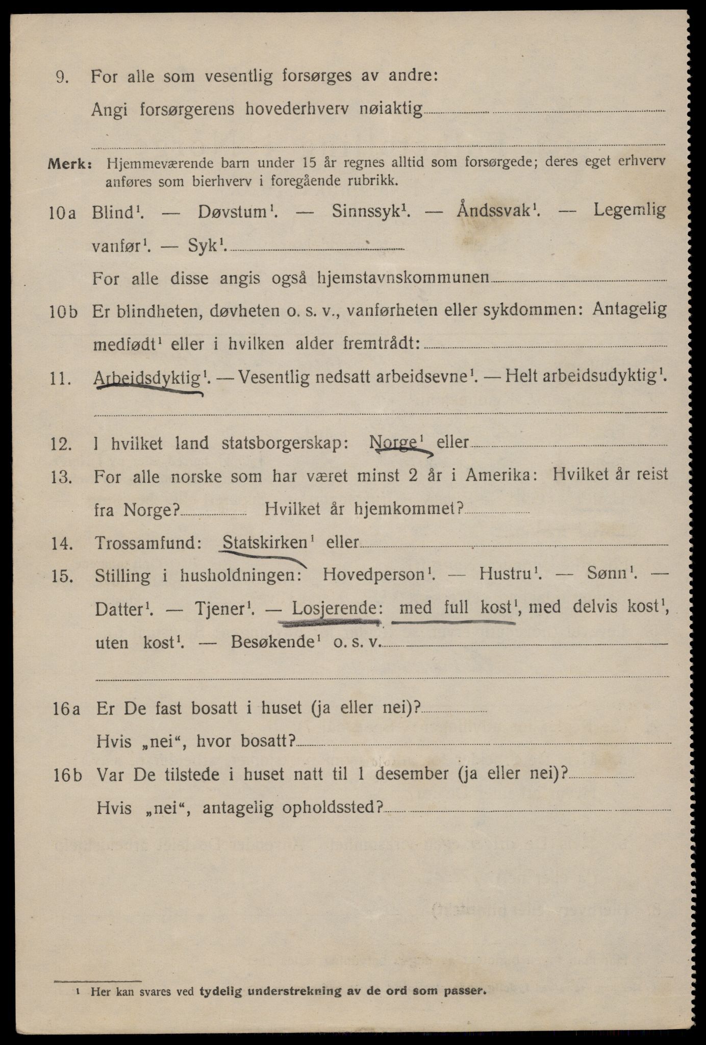 SAST, 1920 census for Stavanger, 1920, p. 84949