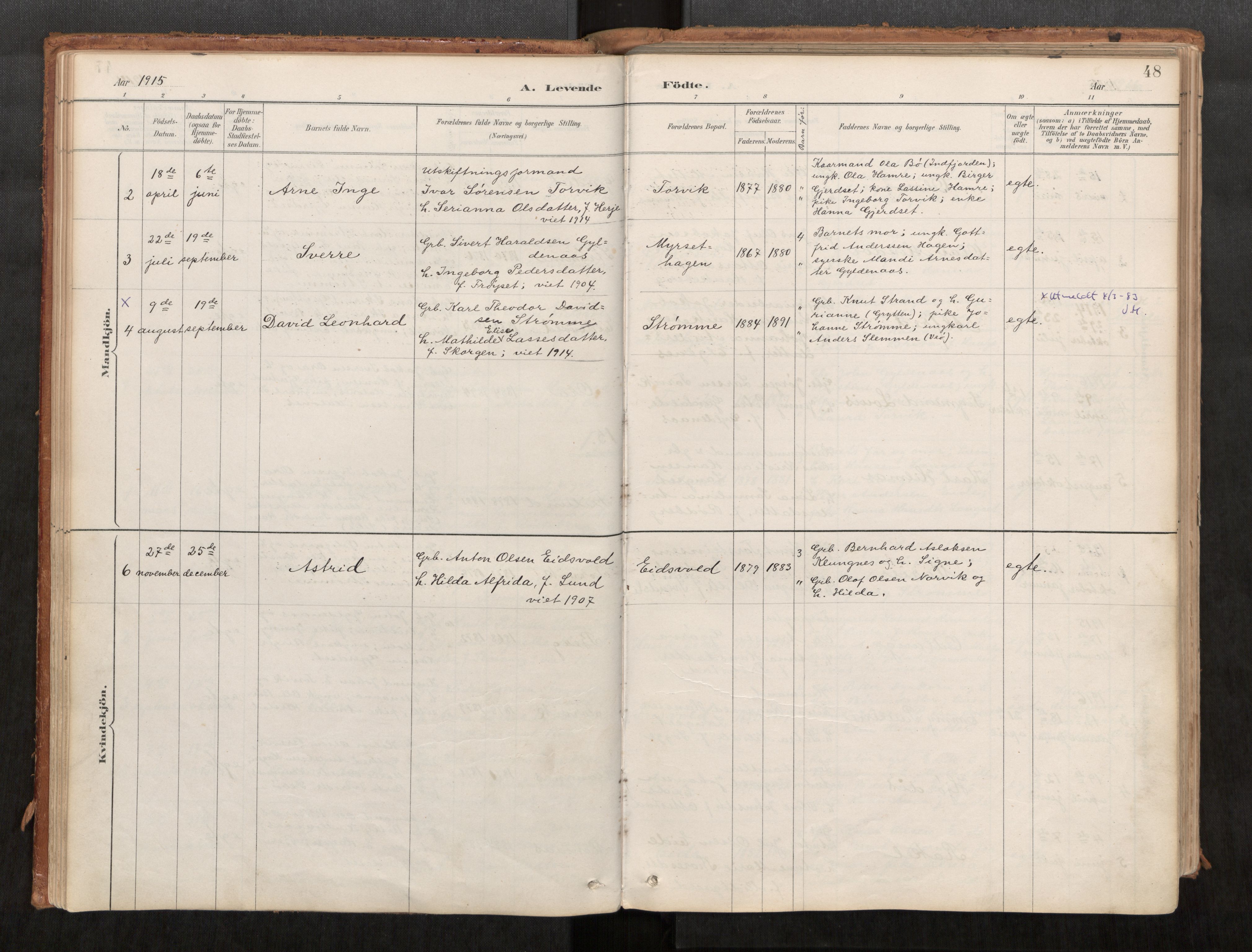 Ministerialprotokoller, klokkerbøker og fødselsregistre - Møre og Romsdal, AV/SAT-A-1454/542/L0553: Parish register (official) no. 542A03, 1885-1925, p. 48