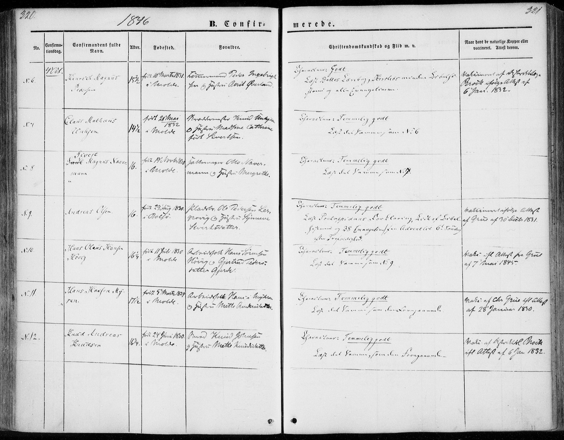 Ministerialprotokoller, klokkerbøker og fødselsregistre - Møre og Romsdal, AV/SAT-A-1454/558/L0689: Parish register (official) no. 558A03, 1843-1872, p. 320-321