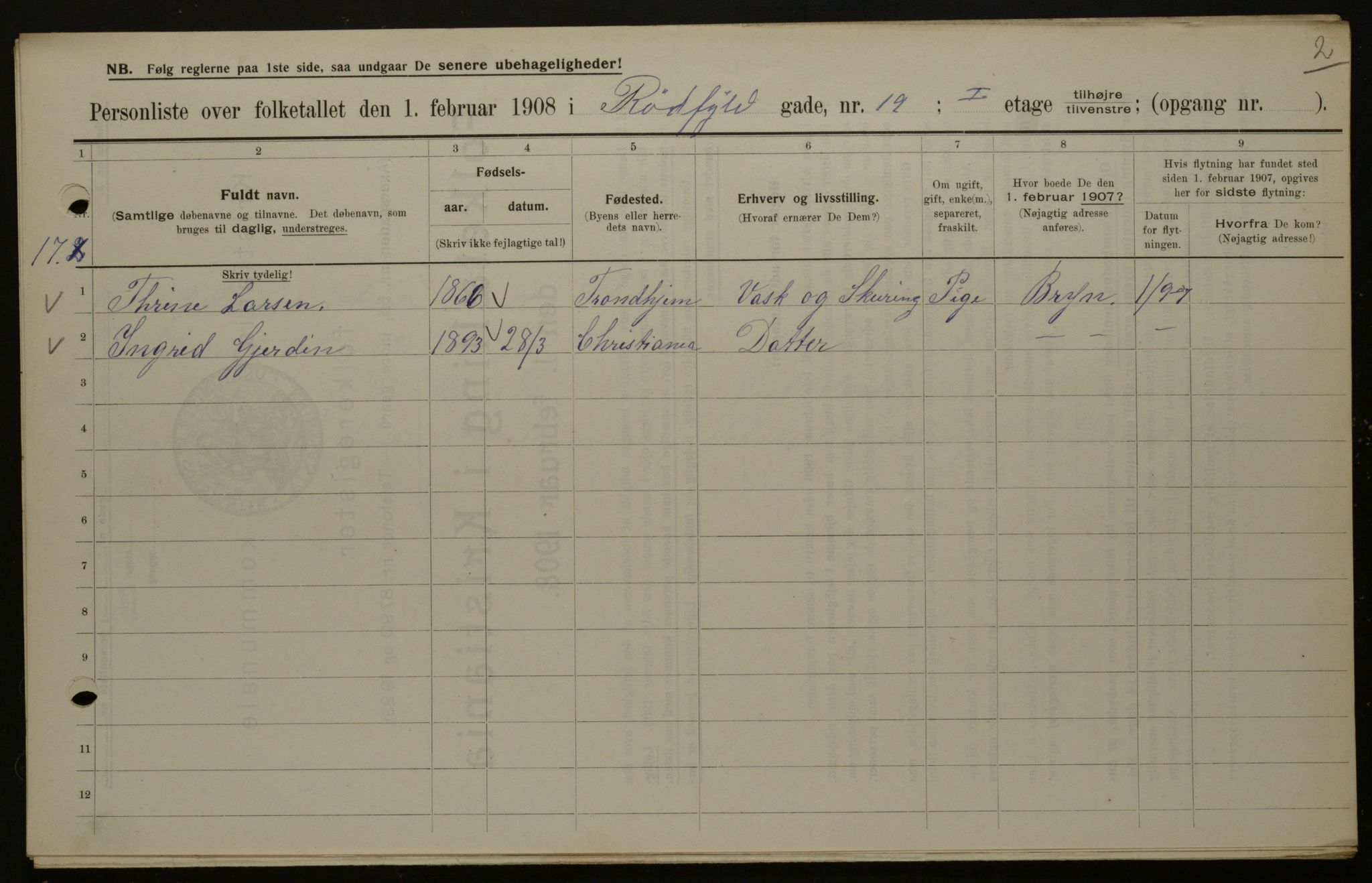 OBA, Municipal Census 1908 for Kristiania, 1908, p. 77403