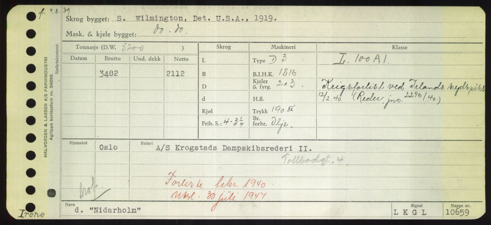 Sjøfartsdirektoratet med forløpere, Skipsmålingen, RA/S-1627/H/Hd/L0026: Fartøy, N-Norhol, p. 187