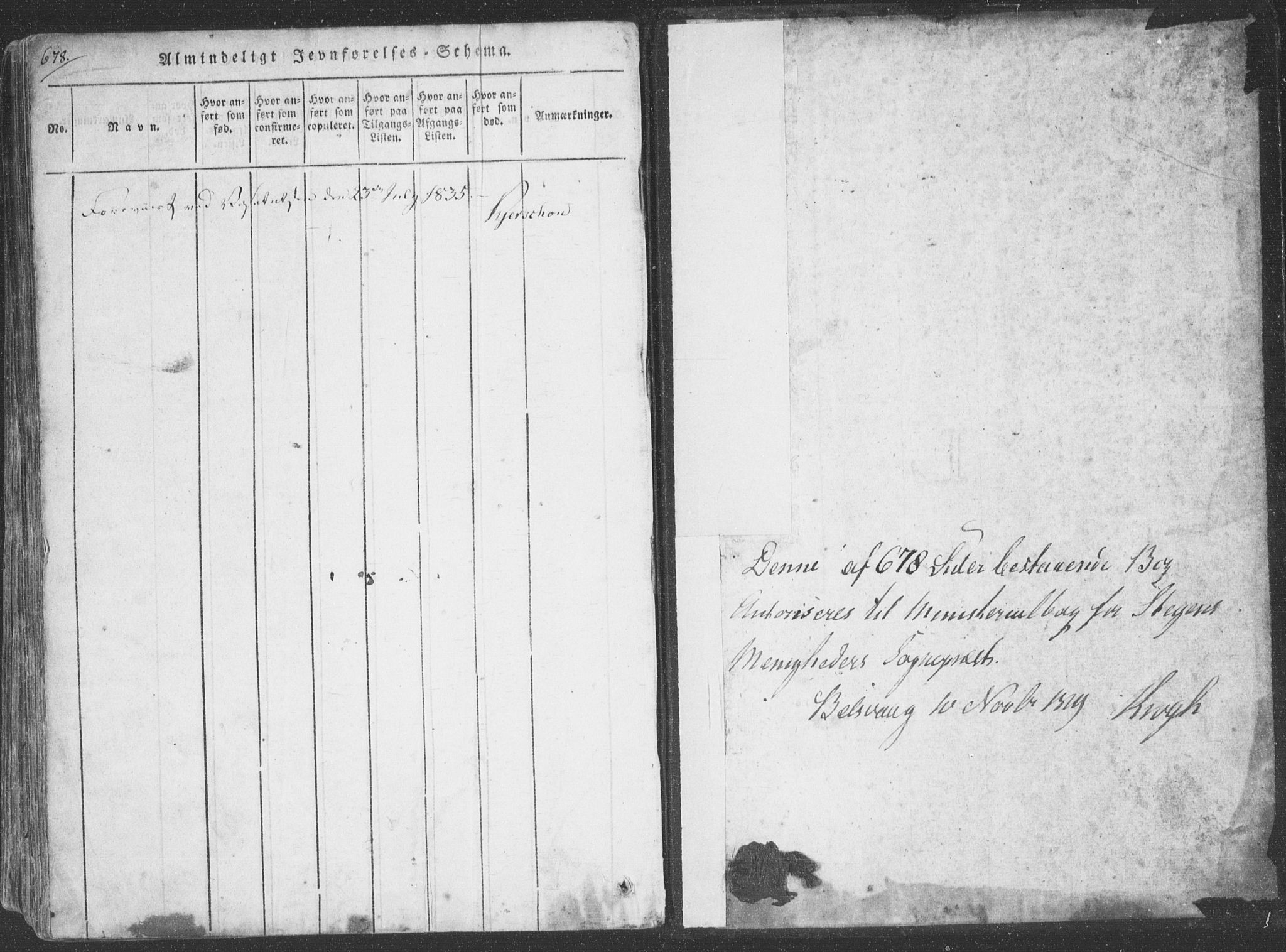 Ministerialprotokoller, klokkerbøker og fødselsregistre - Nordland, SAT/A-1459/855/L0798: Parish register (official) no. 855A06, 1821-1835, p. 678-679