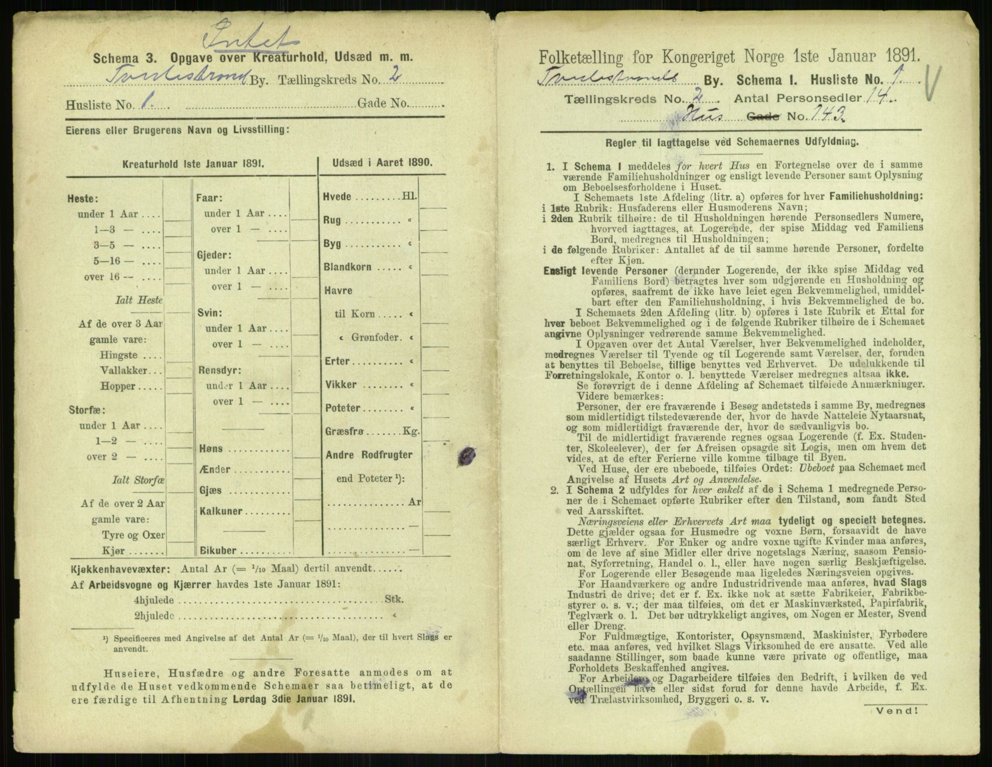 RA, 1891 census for 0902 Tvedestrand, 1891, p. 280