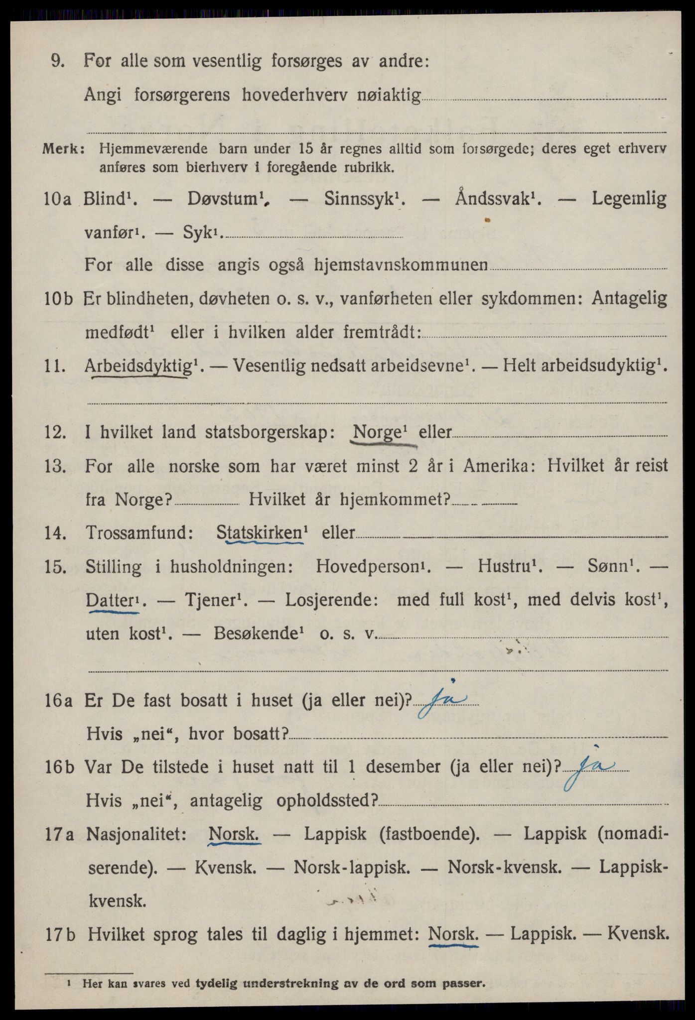 SAT, 1920 census for Selbu, 1920, p. 2771