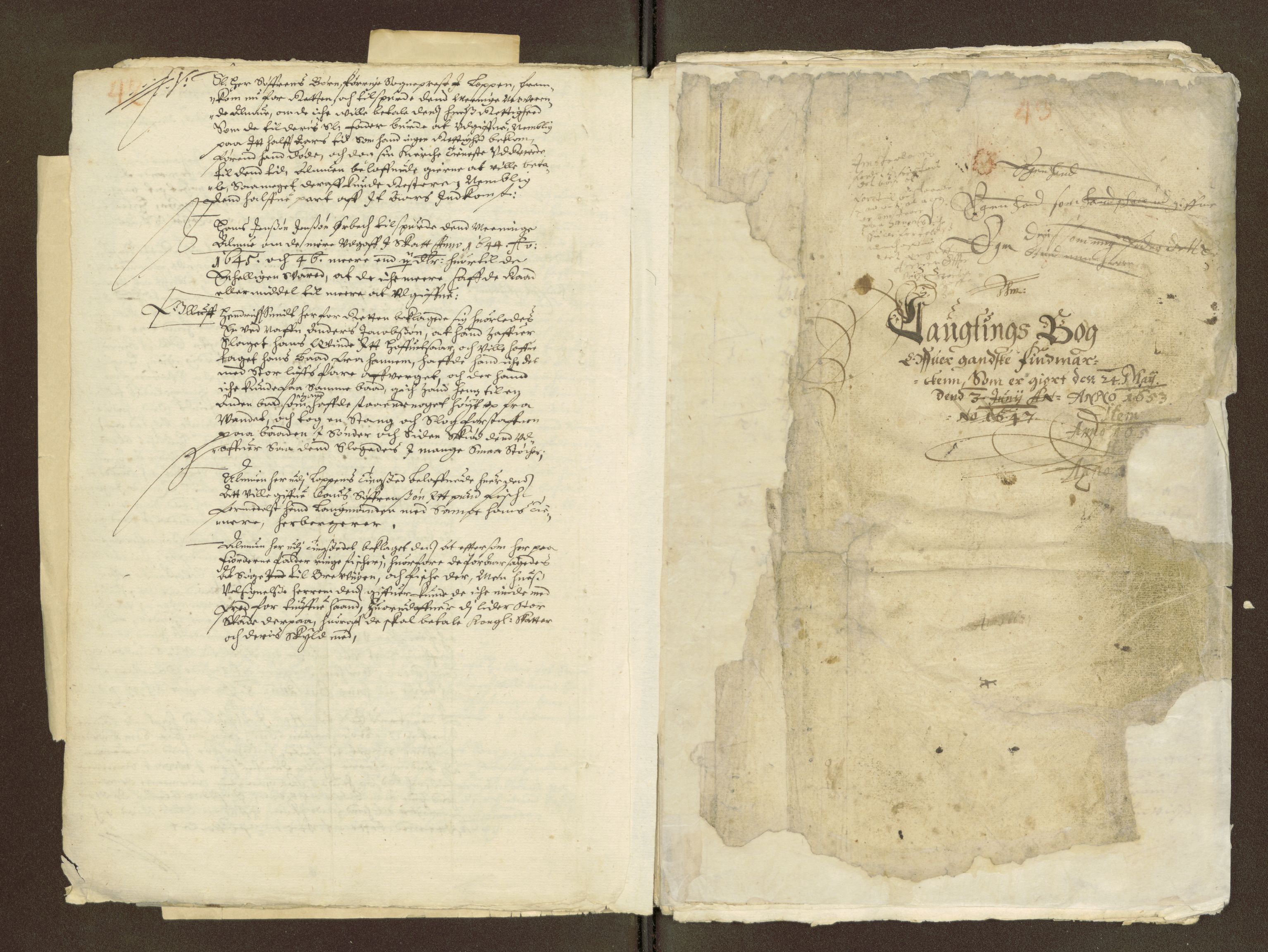 Nordland og Finnmarks lagstol, SAT/A-5608/X/L0001: Lagtingsprotokoll , 1647-1668, p. 42-43