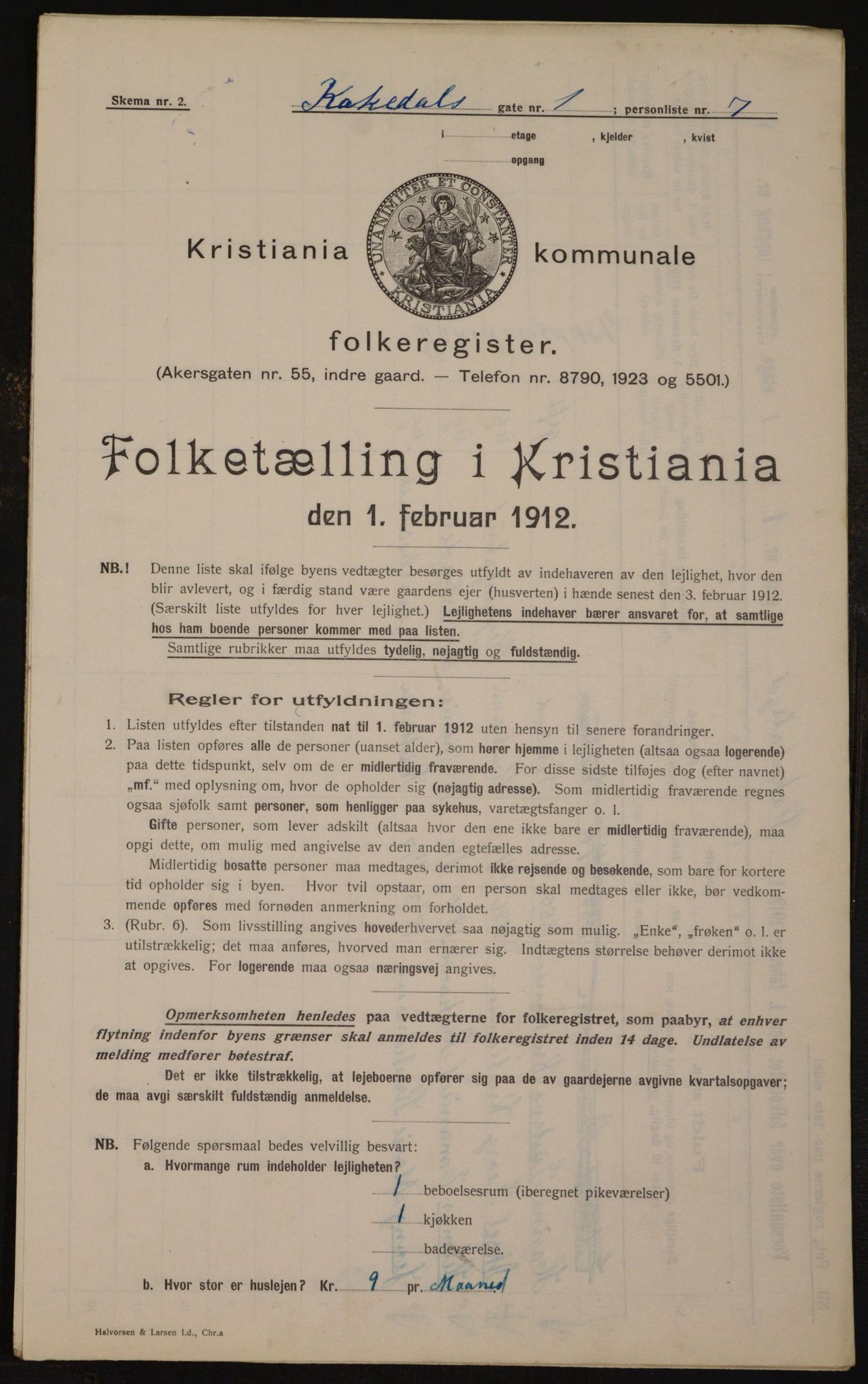 OBA, Municipal Census 1912 for Kristiania, 1912, p. 34027