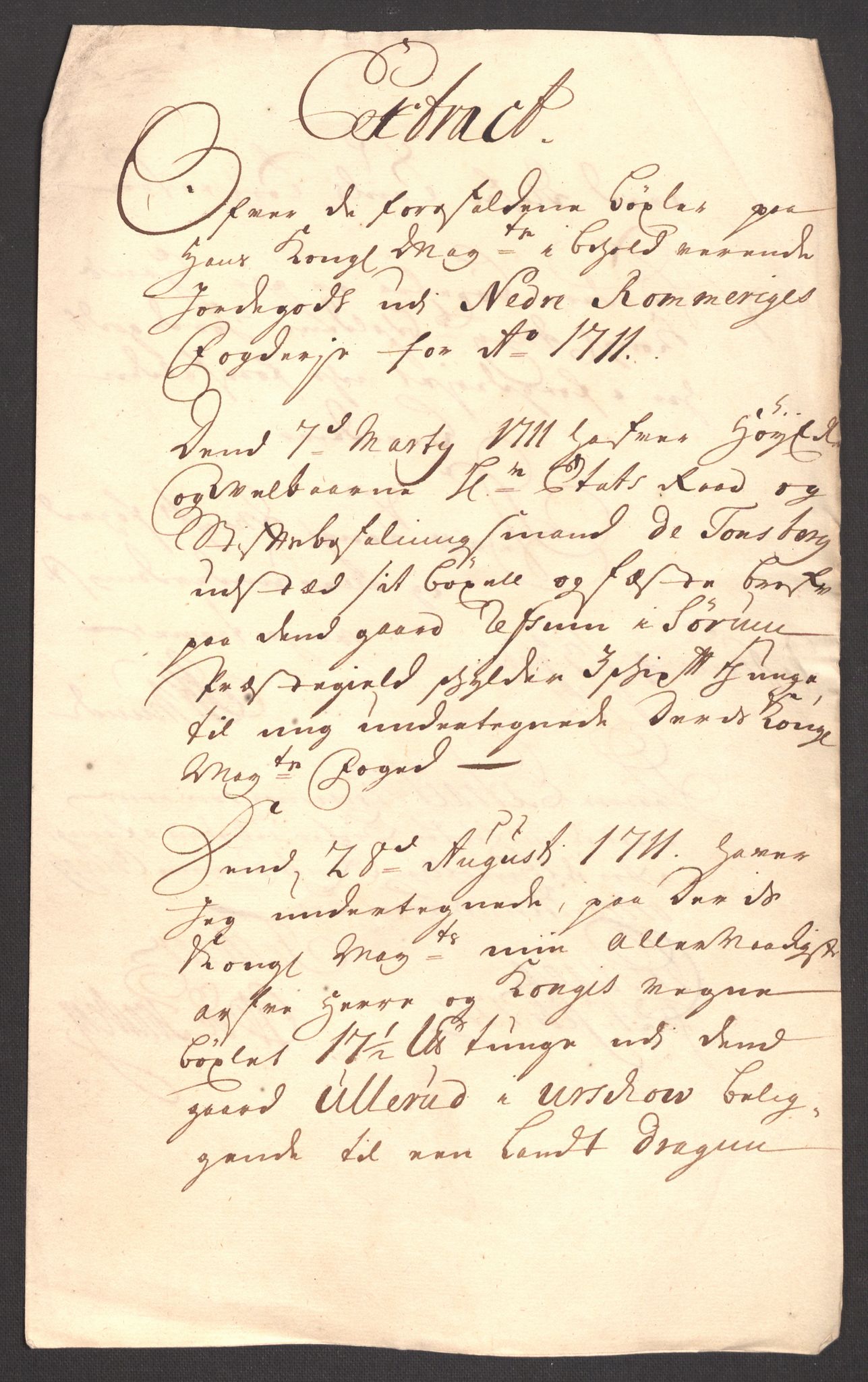 Rentekammeret inntil 1814, Reviderte regnskaper, Fogderegnskap, RA/EA-4092/R11/L0592: Fogderegnskap Nedre Romerike, 1710-1711, p. 249