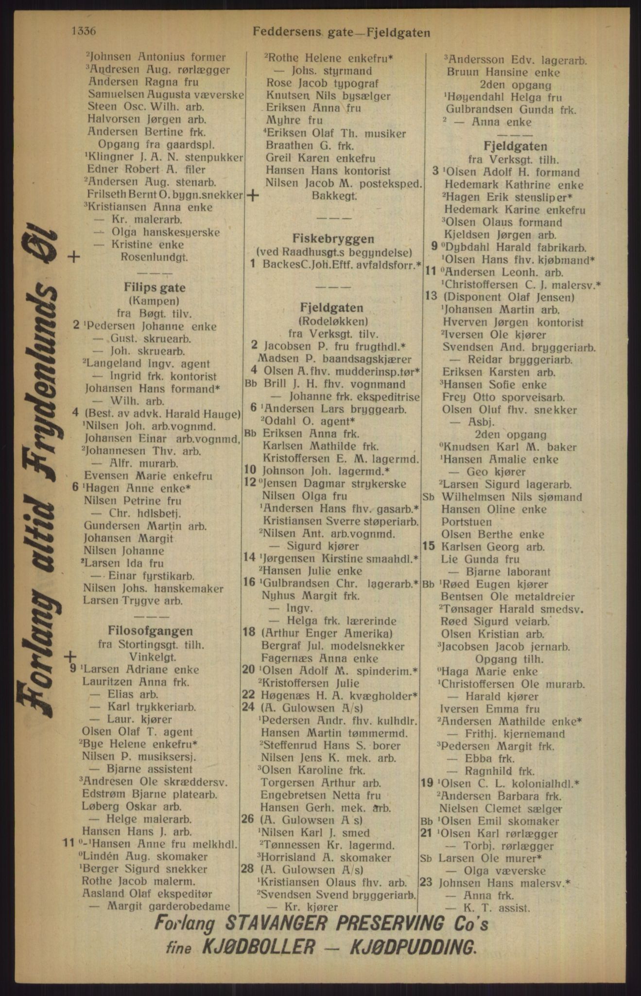 Kristiania/Oslo adressebok, PUBL/-, 1915, p. 1336