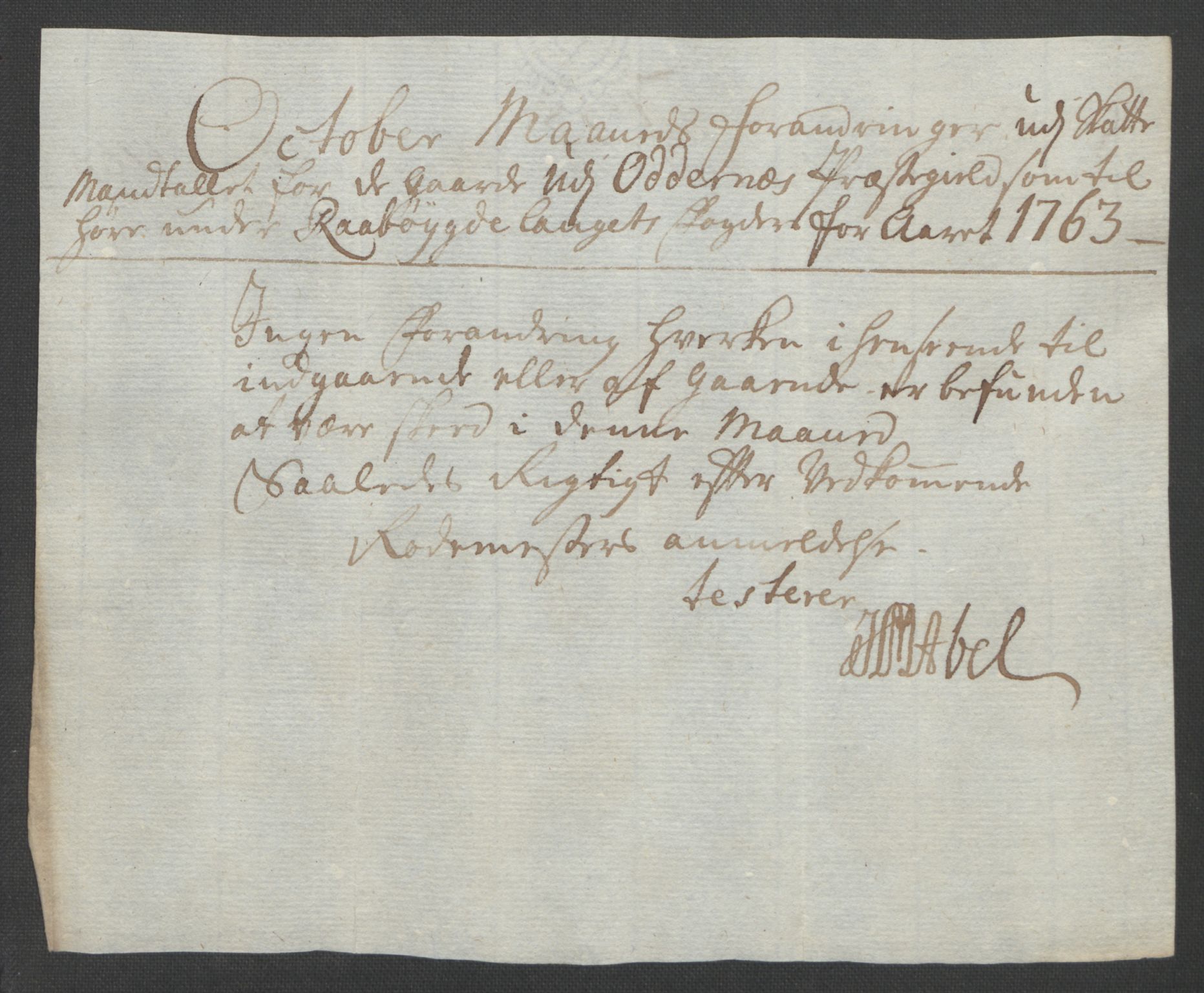 Rentekammeret inntil 1814, Reviderte regnskaper, Fogderegnskap, AV/RA-EA-4092/R40/L2517: Ekstraskatten Råbyggelag, 1762-1763, p. 415