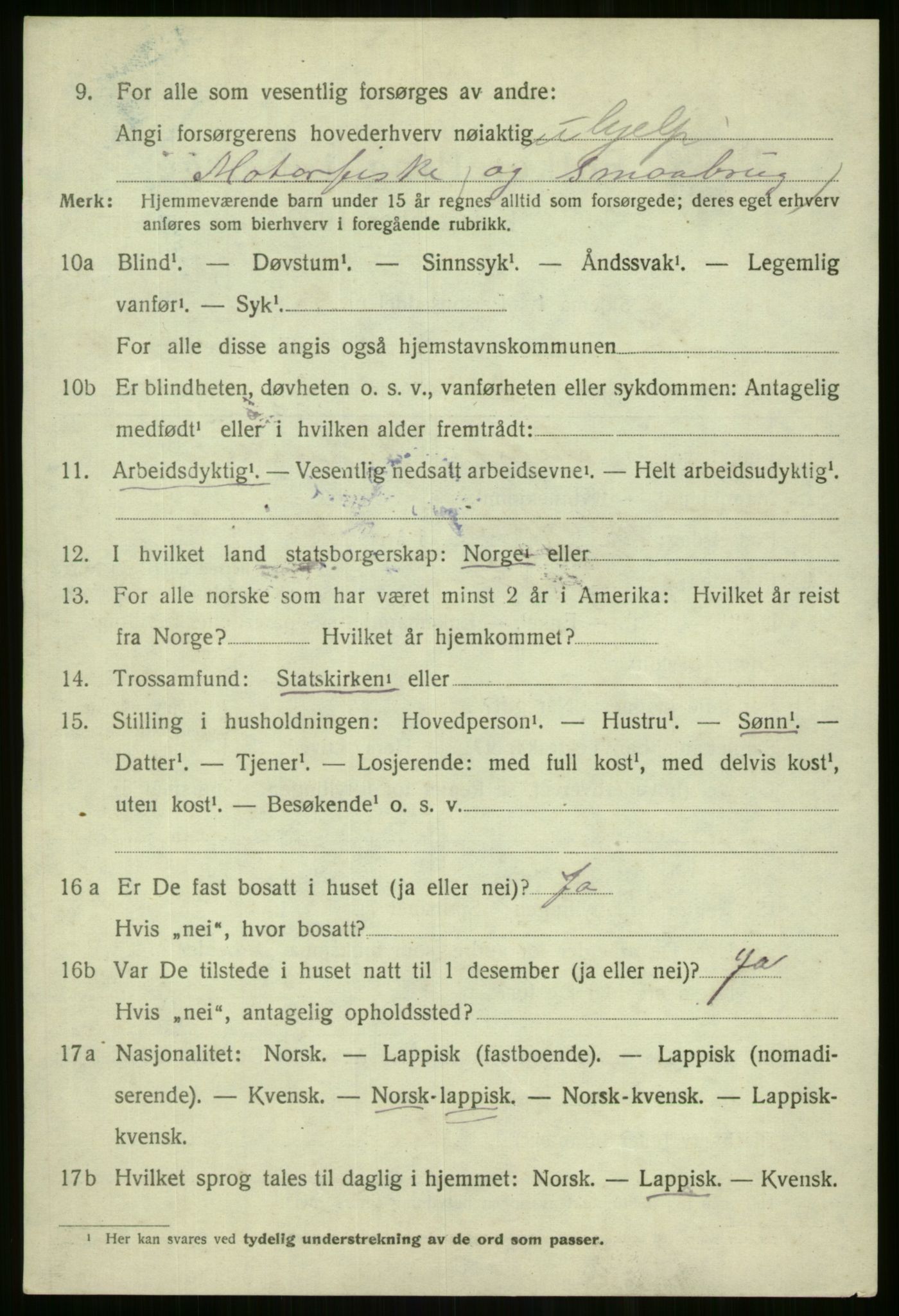 SATØ, 1920 census for Sørfjord, 1920, p. 1833