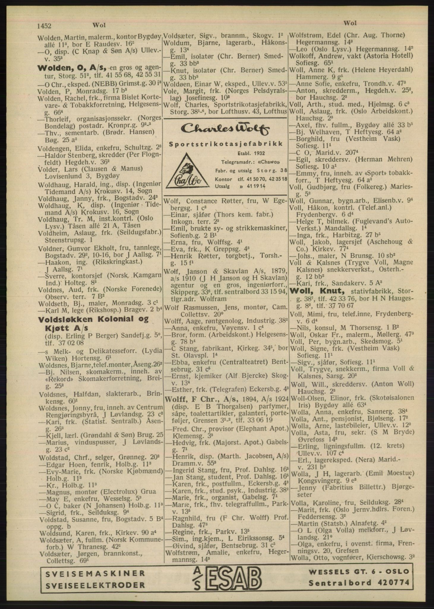 Kristiania/Oslo adressebok, PUBL/-, 1948, p. 1452