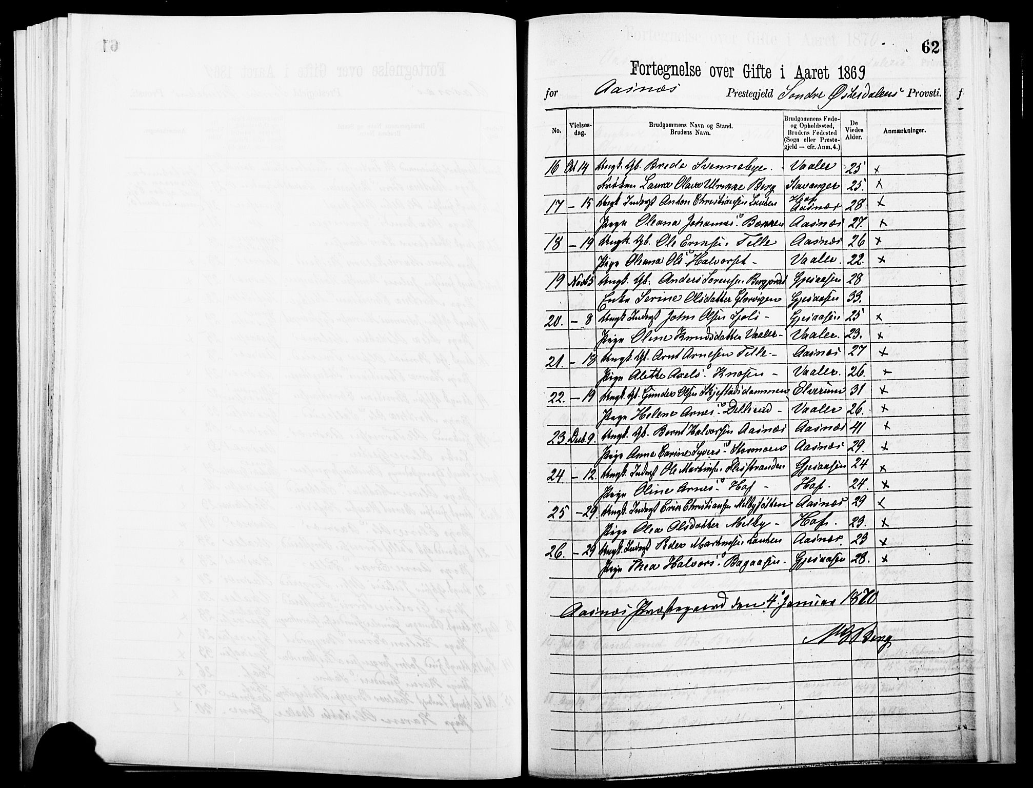 Åsnes prestekontor, AV/SAH-PREST-042/H/Ha/Haa/L0000A: Parish register (official), 1866-1872, p. 62