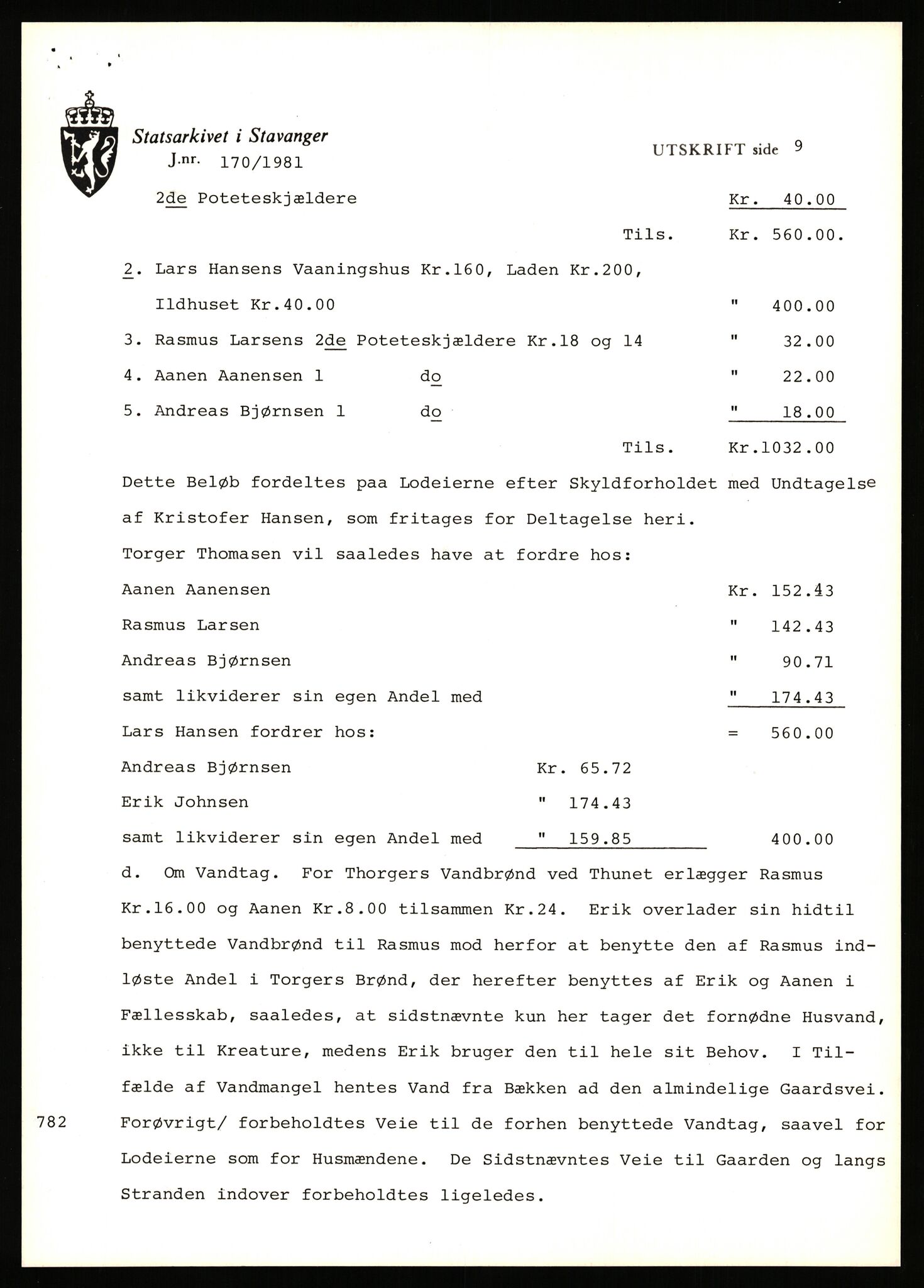 Statsarkivet i Stavanger, AV/SAST-A-101971/03/Y/Yj/L0034: Avskrifter sortert etter gårdsnavn: Helgeland i Bjerkreim - Helle nedre, 1750-1930, p. 340