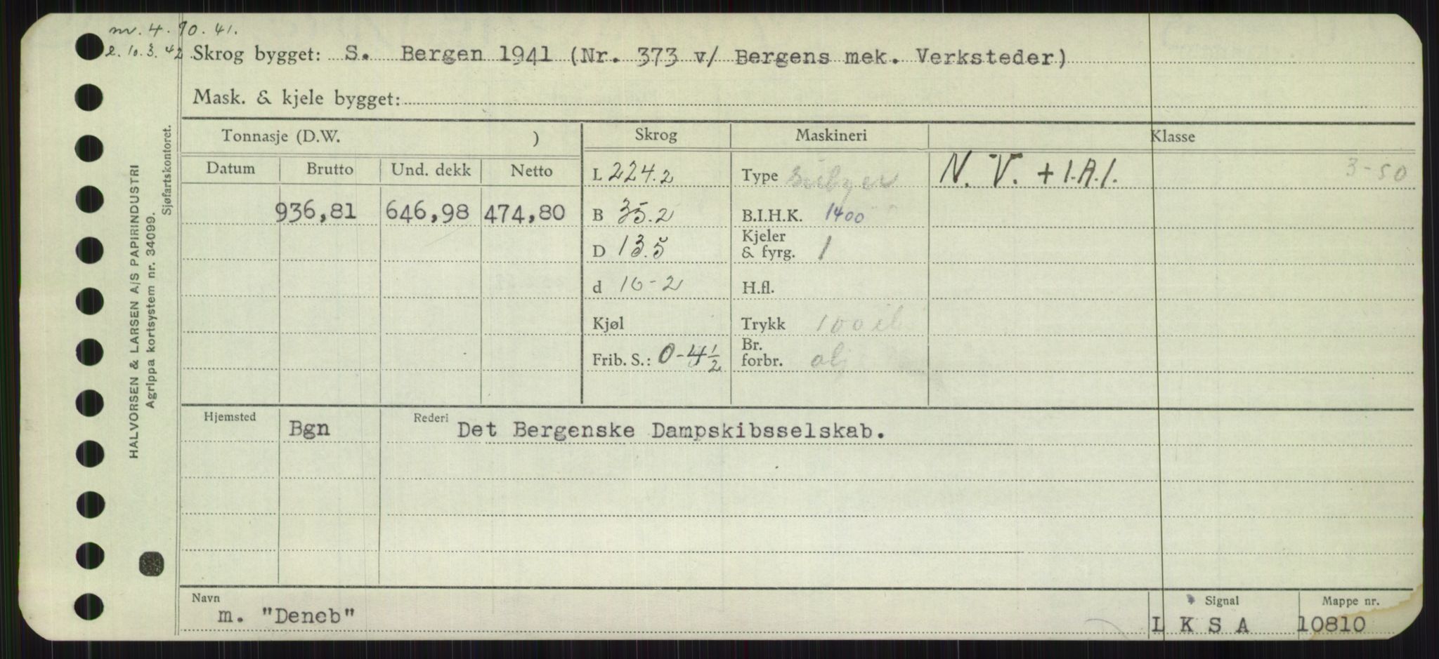 Sjøfartsdirektoratet med forløpere, Skipsmålingen, AV/RA-S-1627/H/Hb/L0001: Fartøy, A-D, p. 485