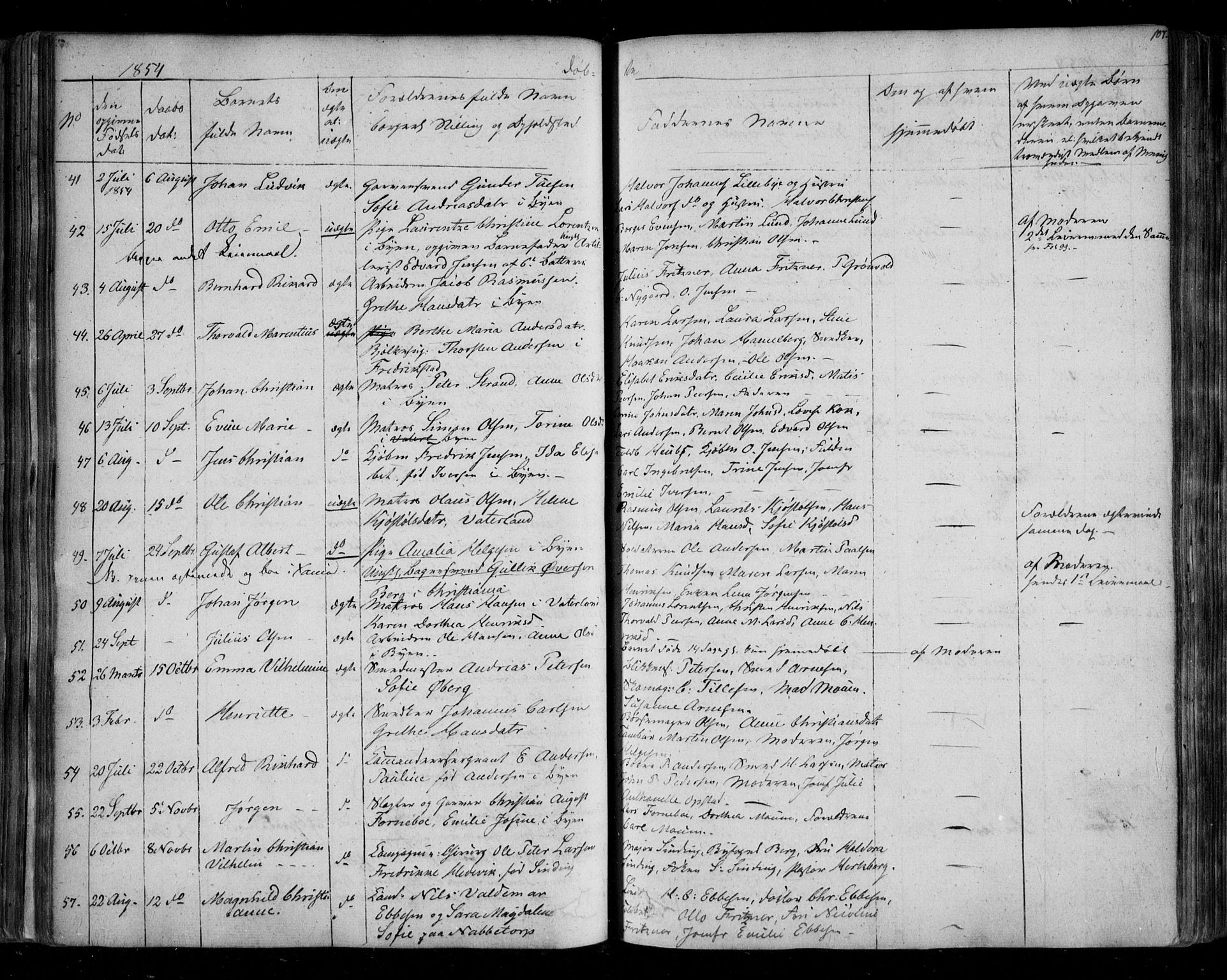 Fredrikstad prestekontor Kirkebøker, AV/SAO-A-11082/F/Fa/L0005: Parish register (official) no. 5, 1835-1856, p. 107