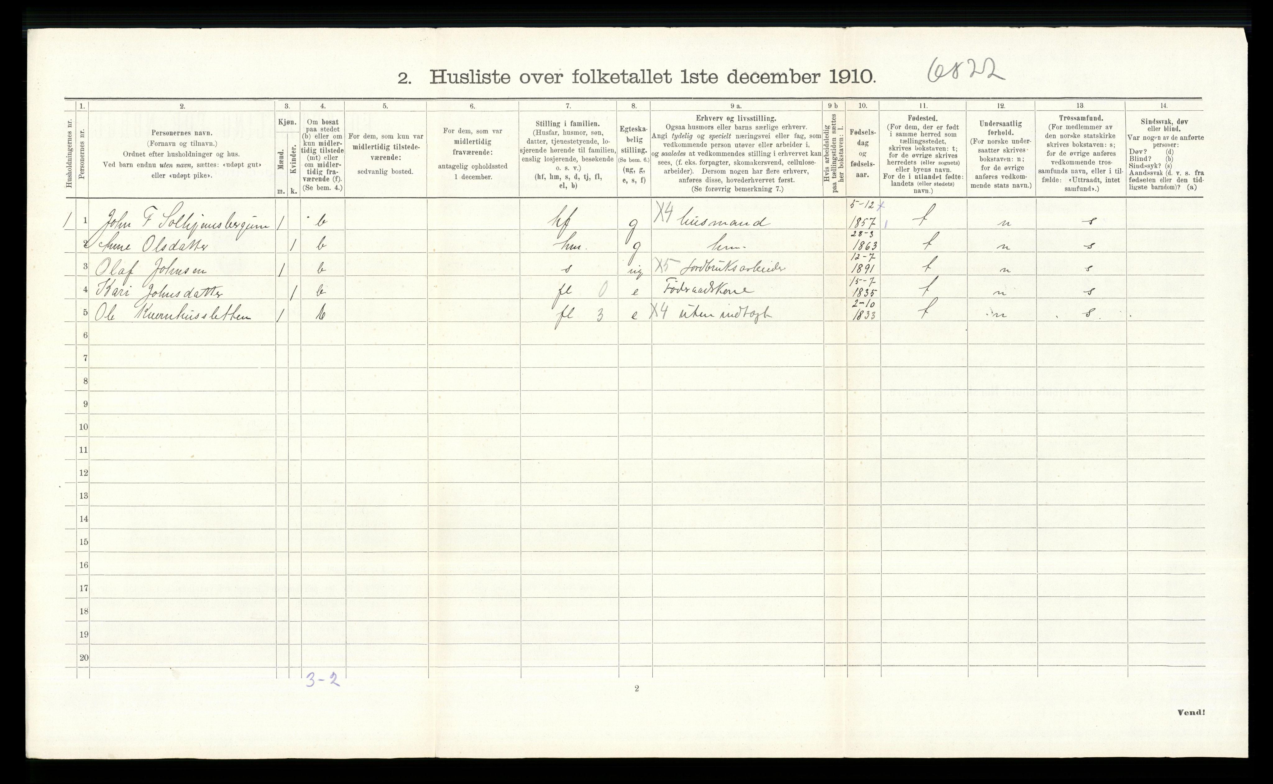 RA, 1910 census for Sel, 1910, p. 109