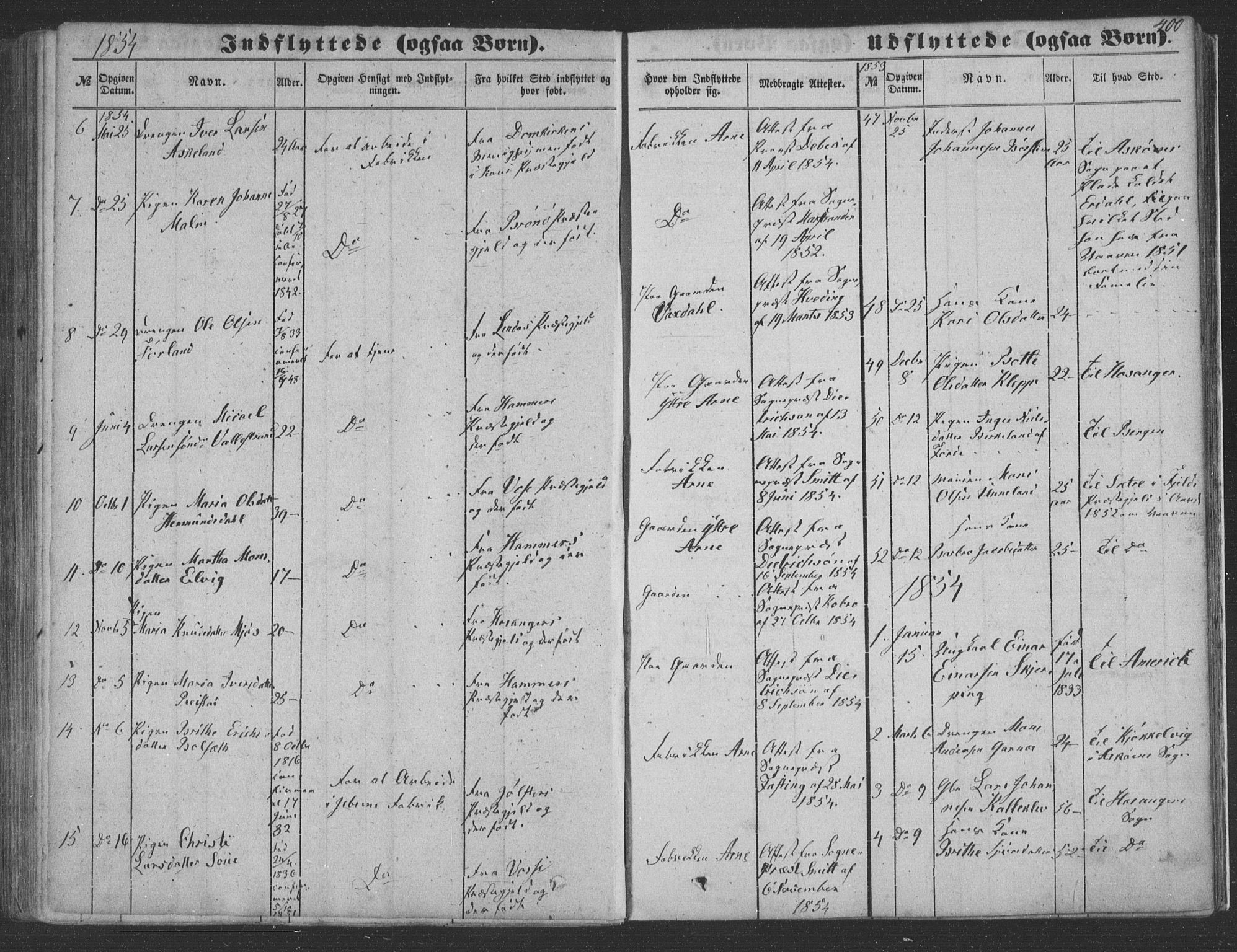 Haus sokneprestembete, SAB/A-75601/H/Haa: Parish register (official) no. A 16 II, 1848-1857, p. 400
