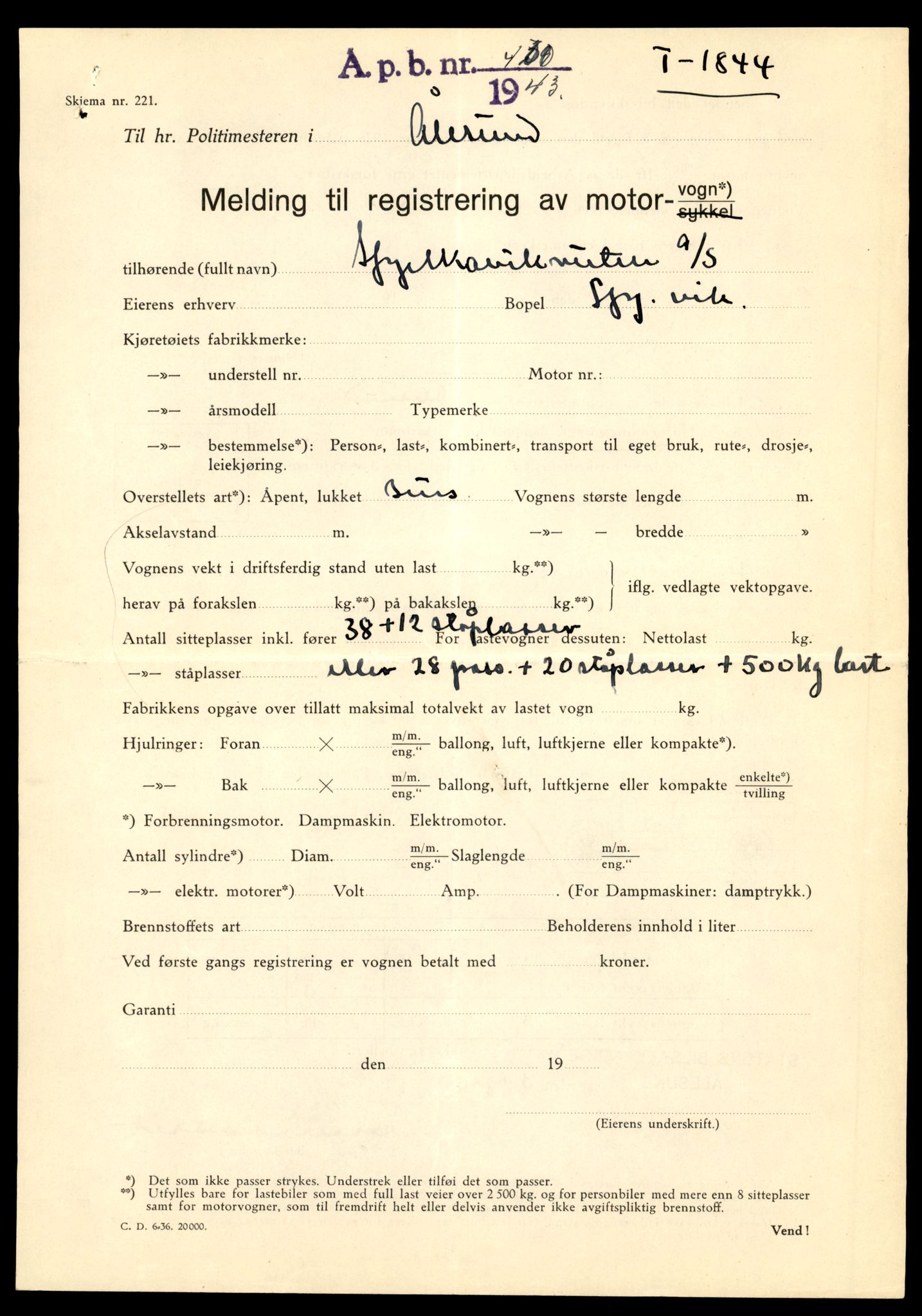 Møre og Romsdal vegkontor - Ålesund trafikkstasjon, AV/SAT-A-4099/F/Fe/L0033: Registreringskort for kjøretøy T 12151 - T 12474, 1927-1998, p. 2955